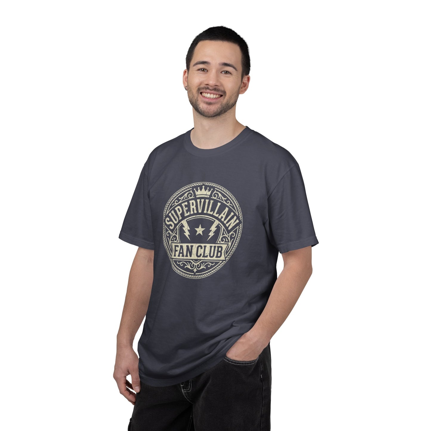 Supervillain Fan Club T-Shirt — Funny Membership Emblem Tee