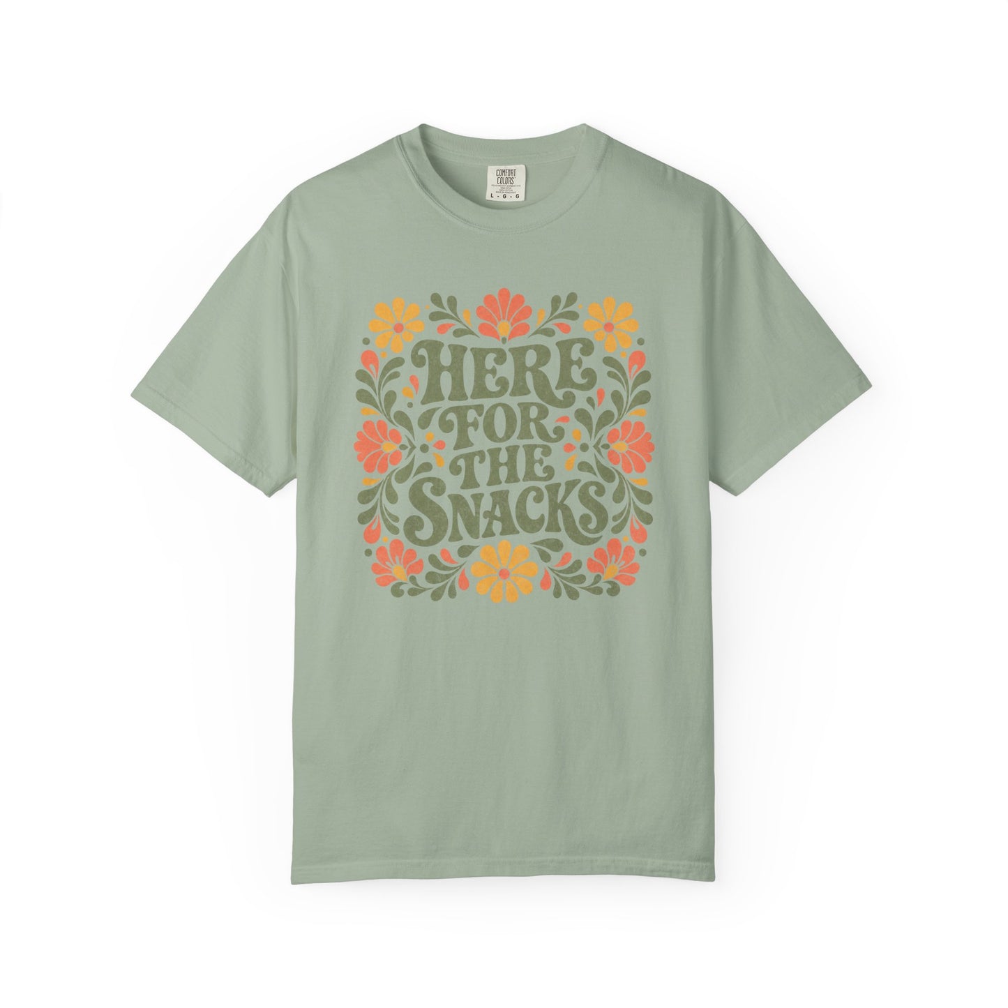 Here for the Snacks T-Shirt | Funny Food Graphic Tee