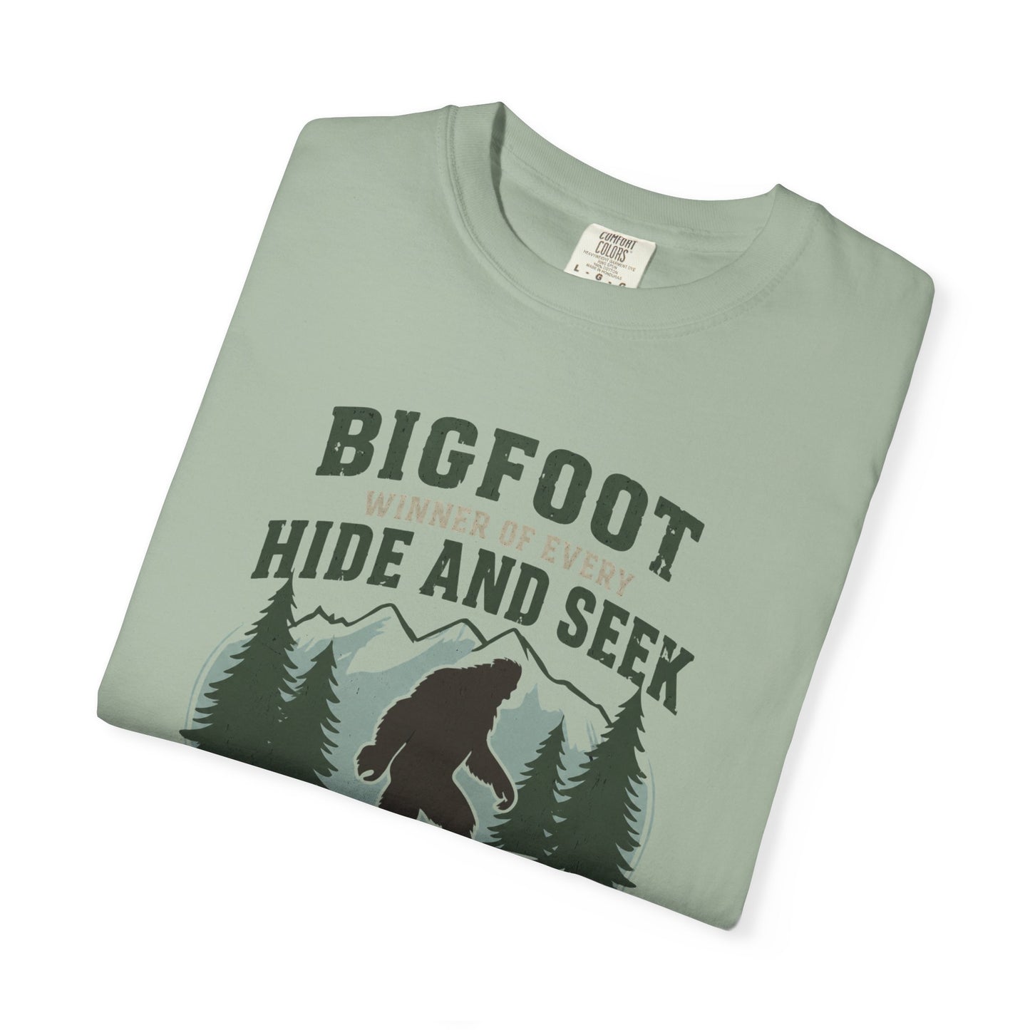 Bigfoot Hide and Seek Contest T-Shirt — Vintage Sasquatch Graphic Tee