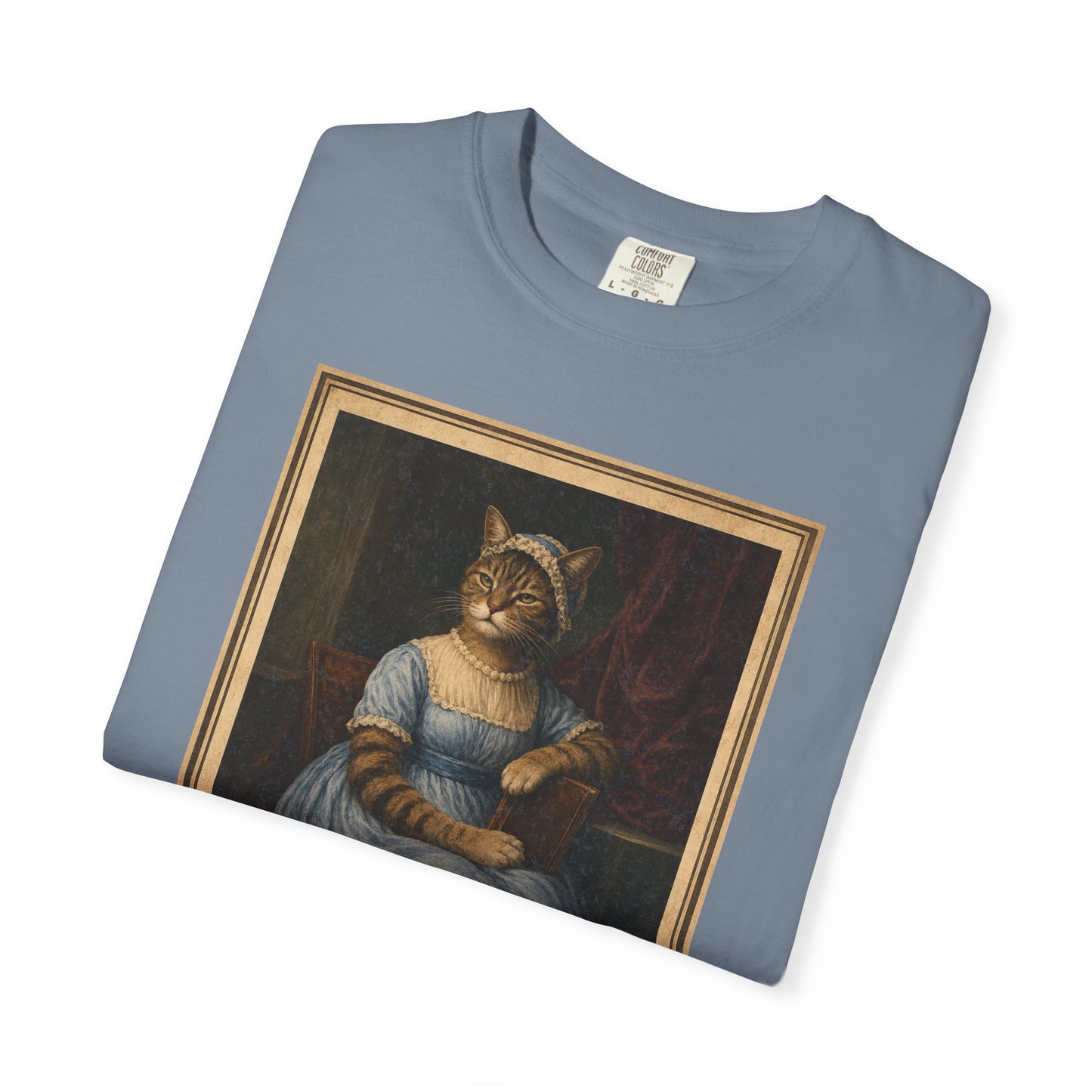 Jane Pawsten 'Pride and Indifference' T-Shirt Regency Distressed Funny Cat Tee