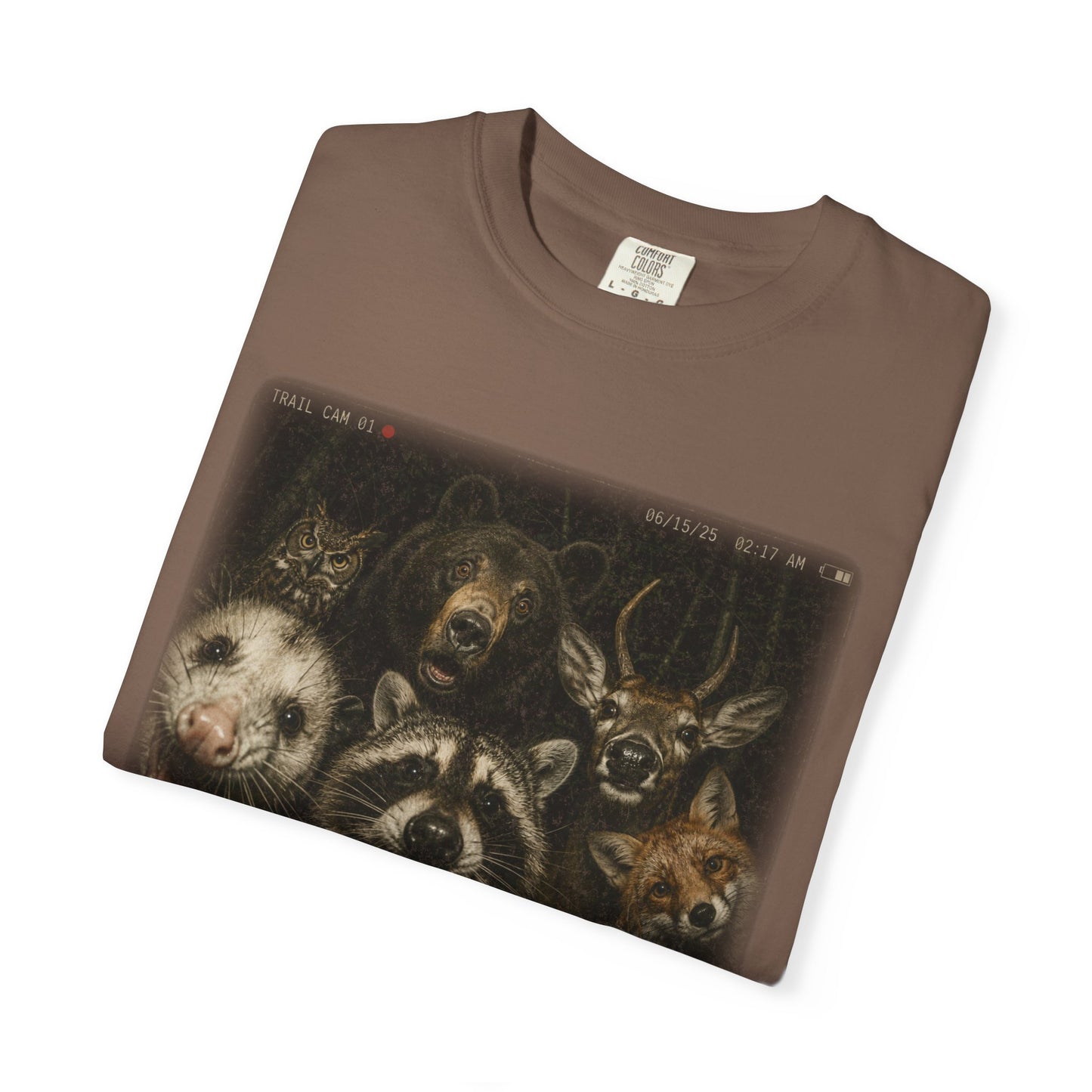 Trail Cam Selfie T-Shirt | Funny Wildlife Graphic Tee for Campers & Nature Lovers