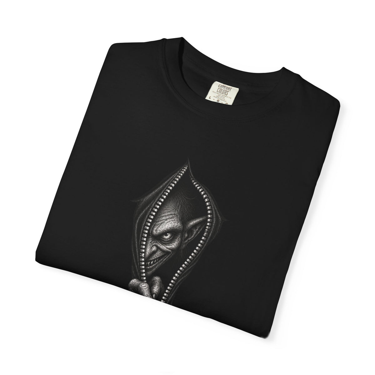 Inner Goblin Escaping Through Zipper T-Shirt