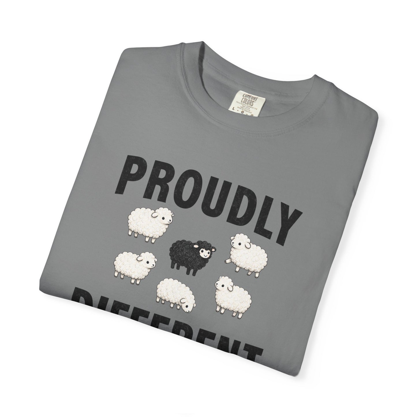 Proudly Different Sheep Shirt | Black Sheep Graphic Tee | Cute Introvert Comfort Colors® T-Shirt