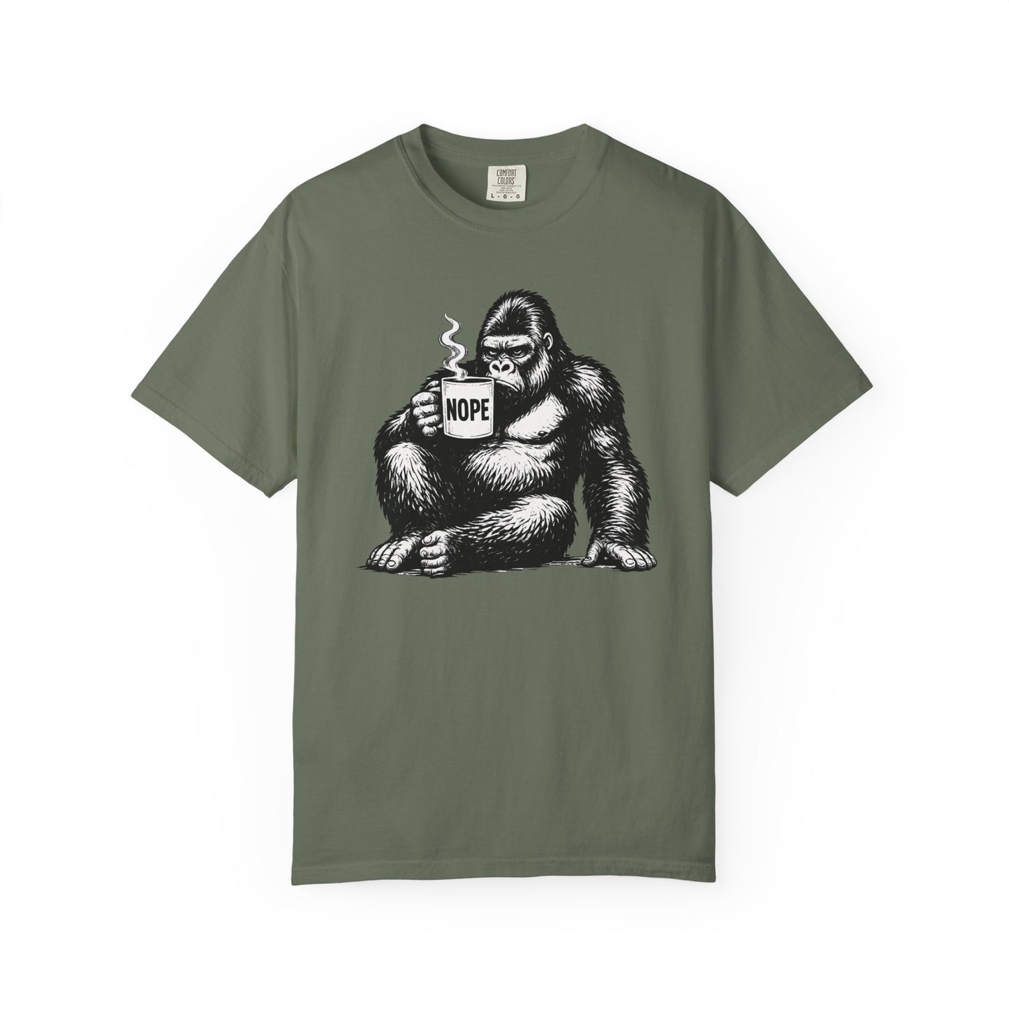 Nope Gorilla Shirt | Funny Coffee Lover Tee | Grumpy Morning Shirt | Introvert Graphic Tee | Funny Gorilla Shirt
