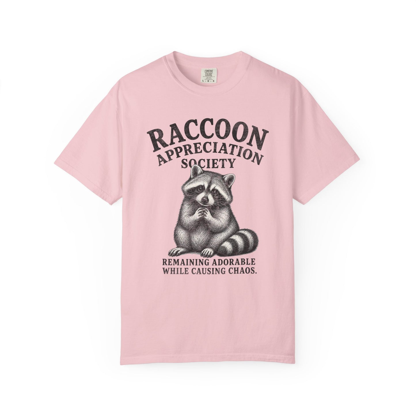 Raccoon Appreciation Society T-Shirt — "Remaining Adorable While Causing Chaos" Funny Cute Trash Panda Tee