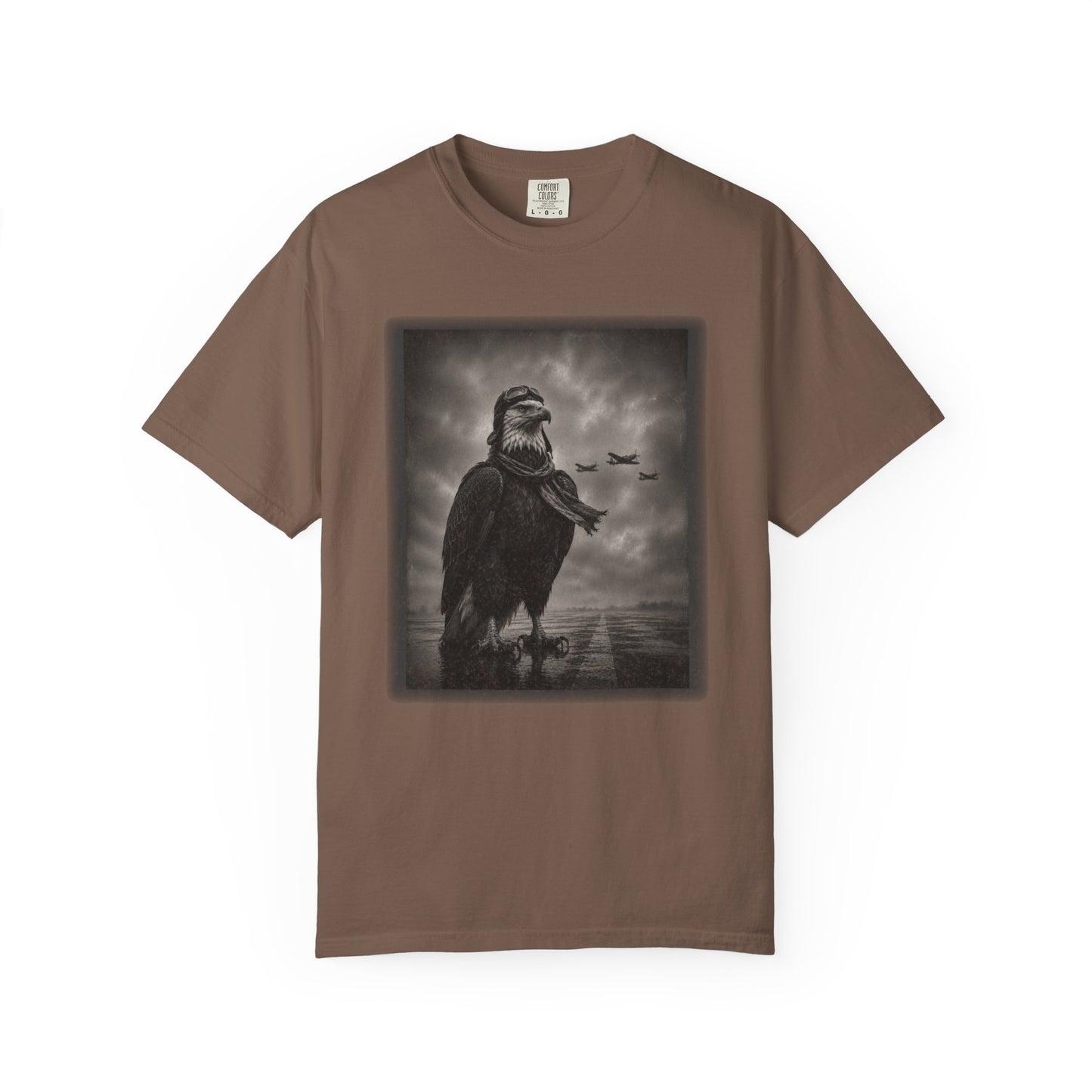 Vintage Distressed Eagle Aviator T-Shirt | WWII-Inspired Pilot Eagle Graphic Tee | Unisex Comfort Colors Shirt