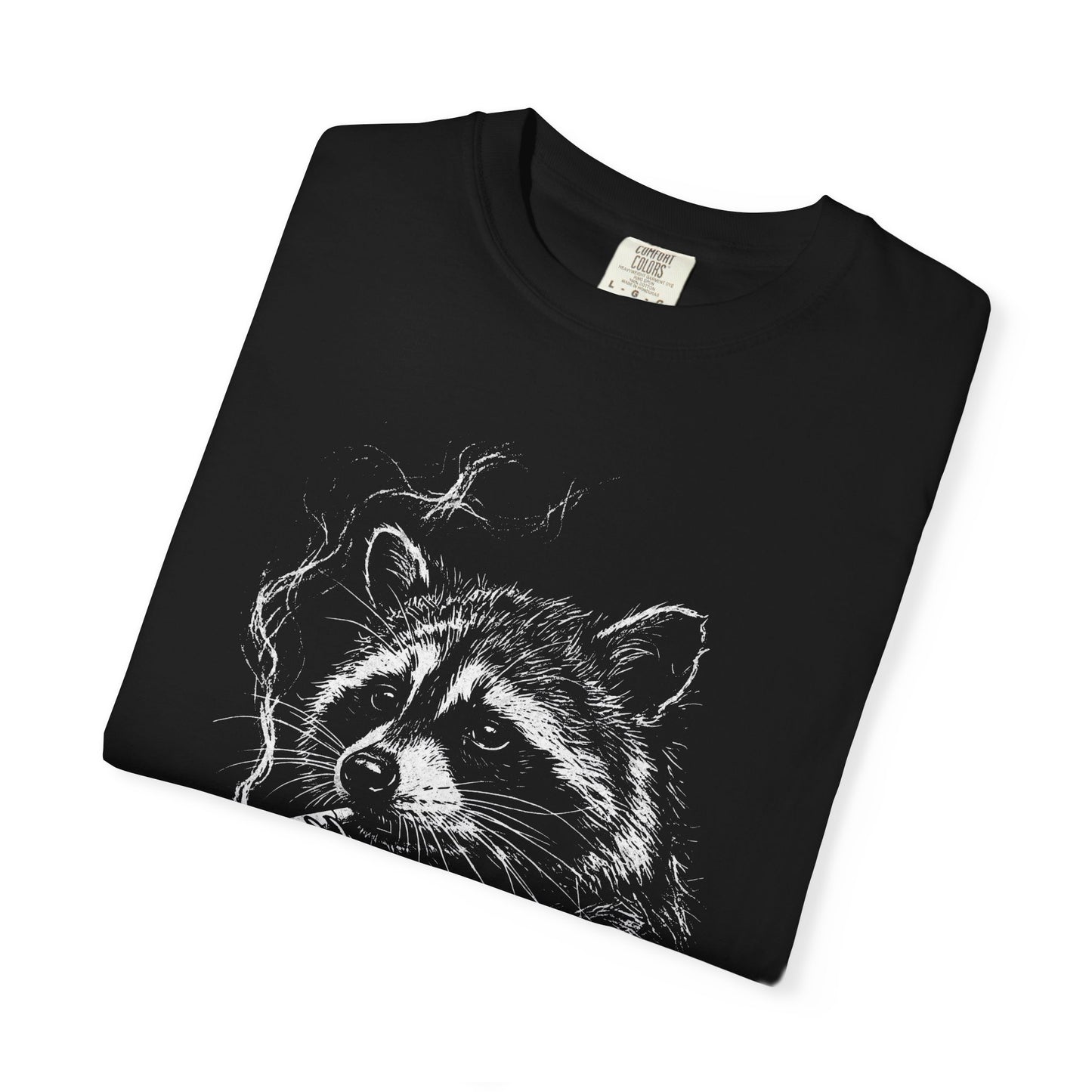 Vintage Wildlife Smoking Raccoon Graphic T-Shirt