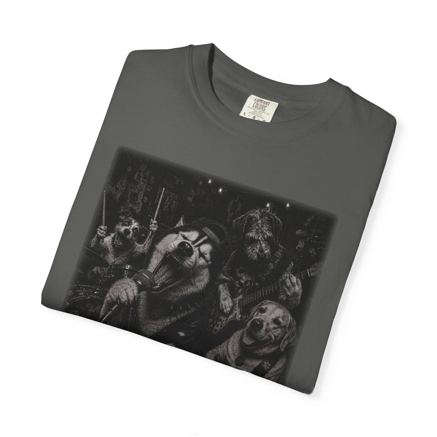 Garage Band Dogs T-Shirt | Funny Dog Music Graphic Tee