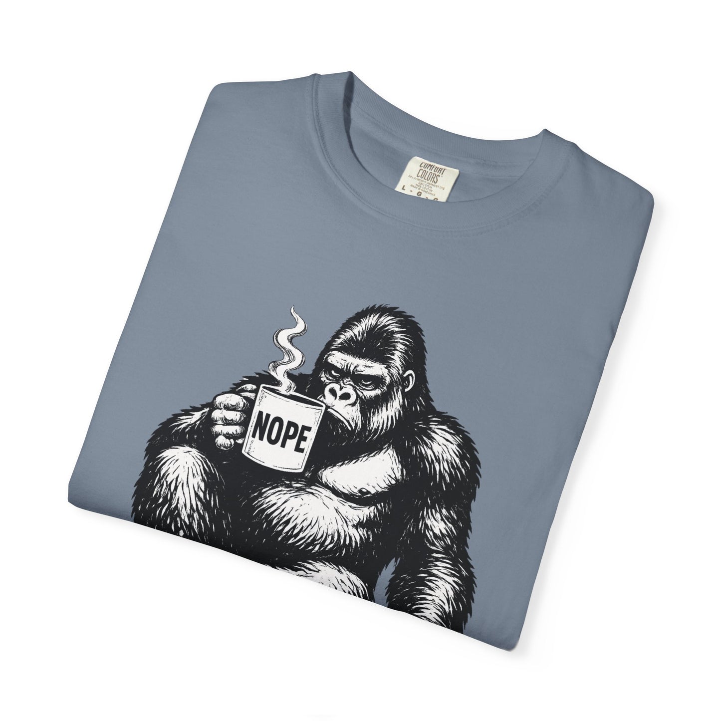 Nope Gorilla Shirt | Funny Coffee Lover Tee | Grumpy Morning Shirt | Introvert Graphic Tee | Funny Gorilla Shirt