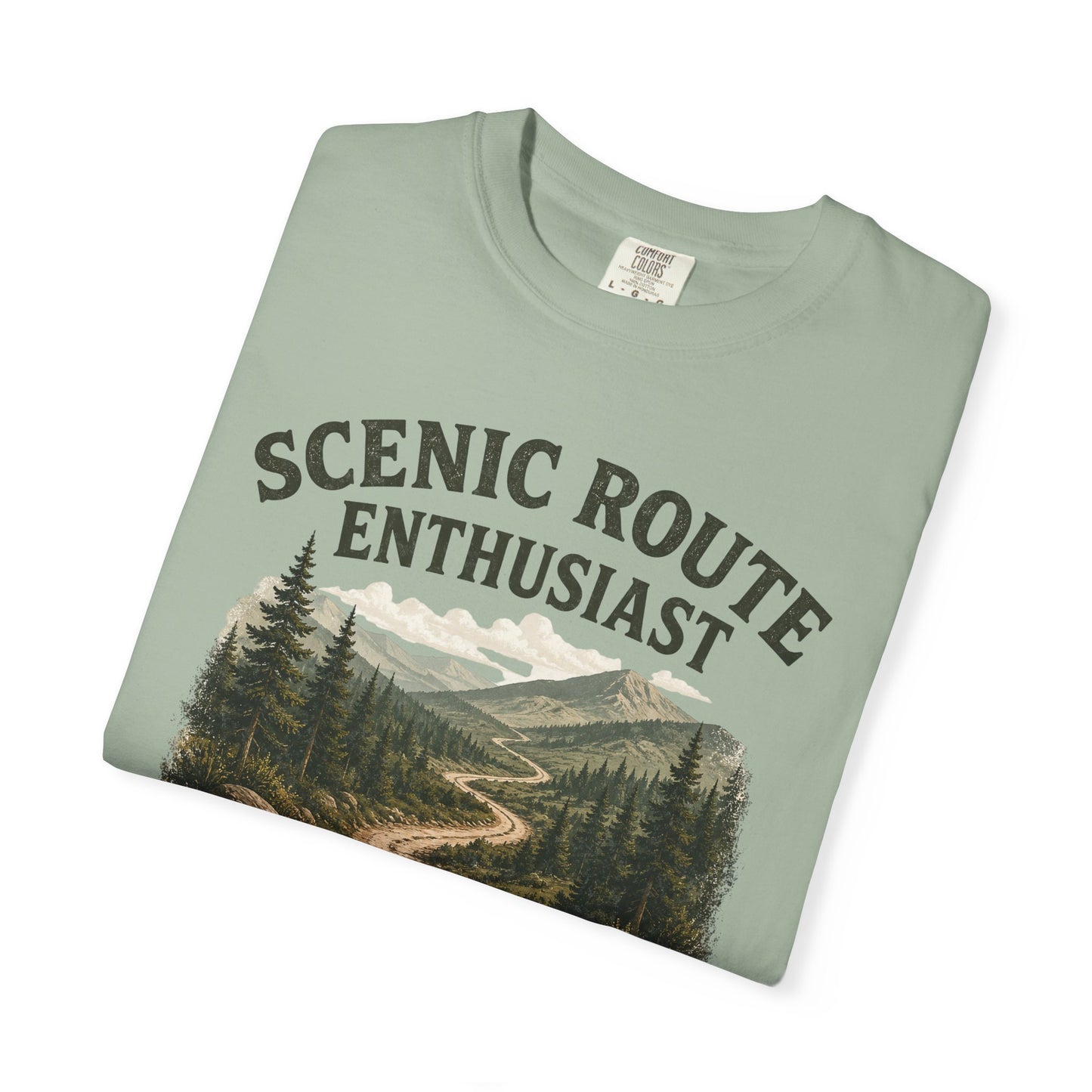 Scenic Route Enthusiast T-Shirt — "Passing Highly Encouraged" Hiking Tee