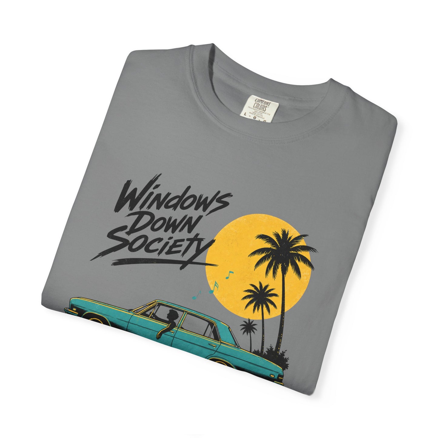 Windows Down Society T-Shirt, Vintage Road Trip Graphic Tee