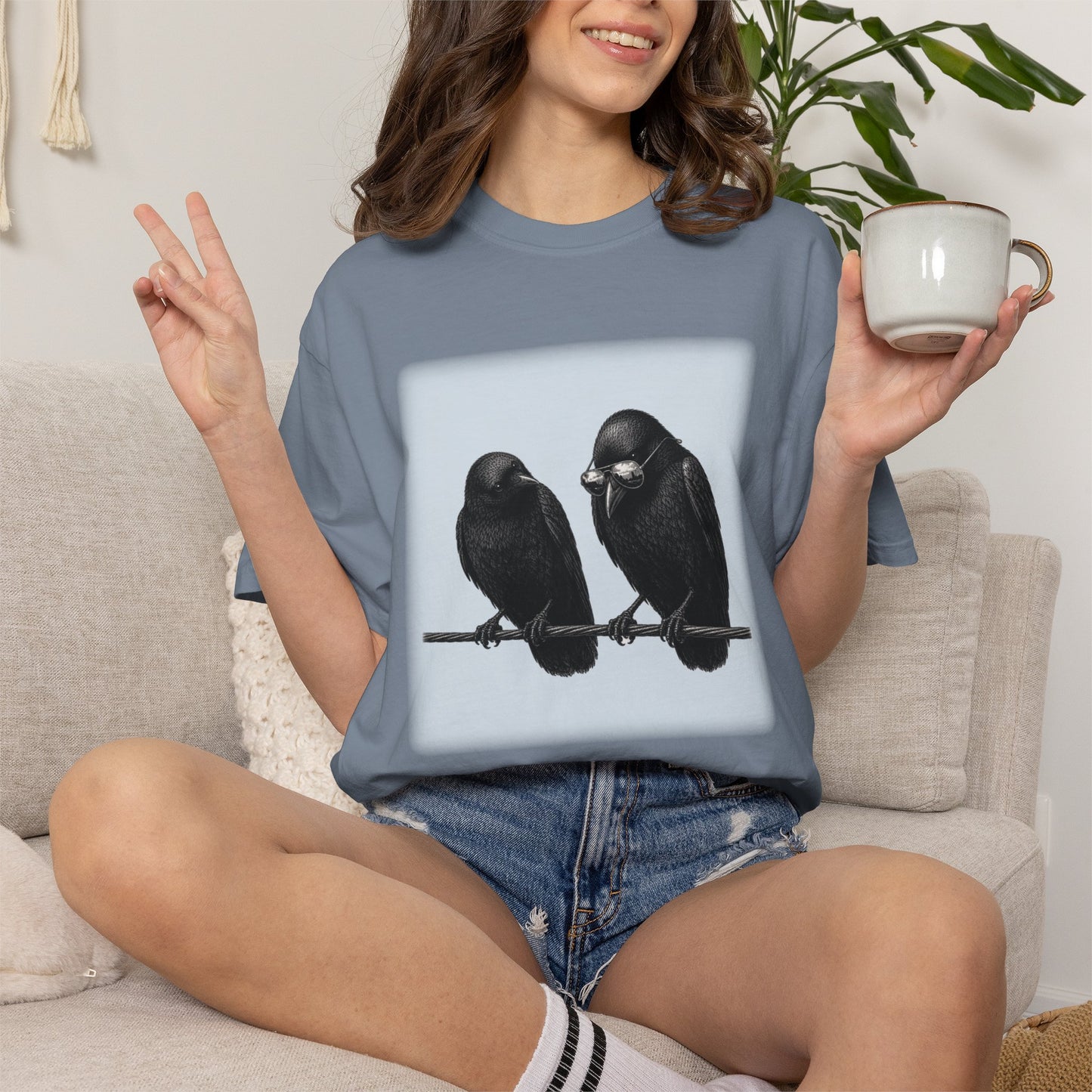 Collect Shiny Things Funny Crow T-Shirt, Raven & Crow Lover Gift Birdwatcher Graphic Tee