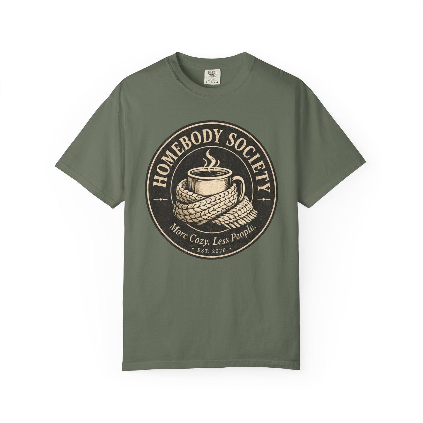 Homebody Society T-Shirt — "More Cozy, Less People" Vintage Distressed Introvert Tee