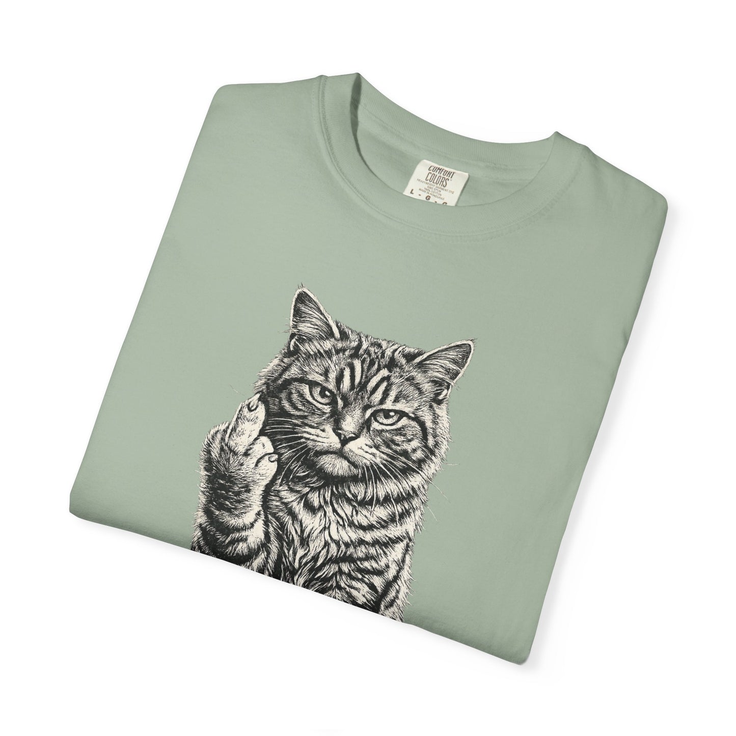 Saucy Cat Giving the Finger T-Shirt