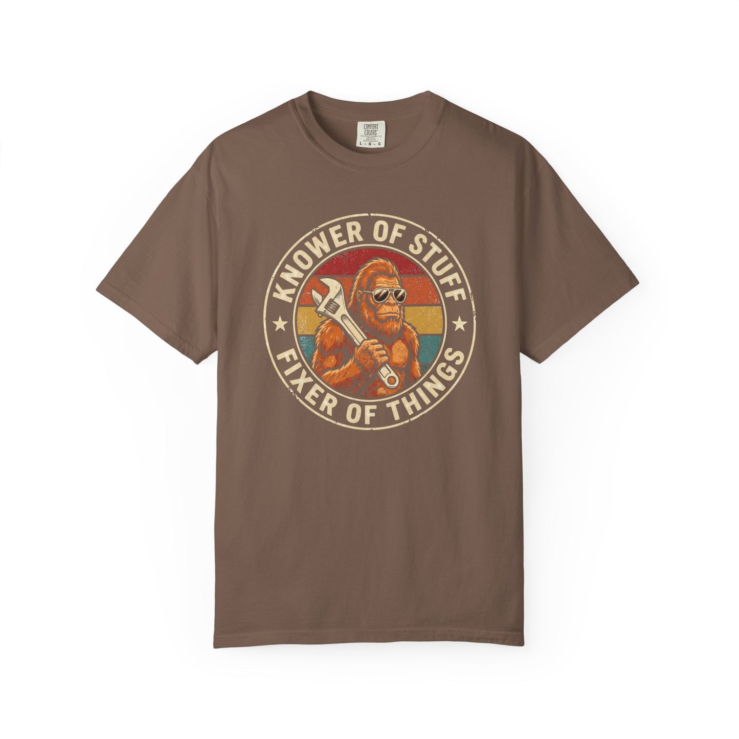 Knower of Stuff Fixer of Things Shirt, Funny Bigfoot Handyman Gift