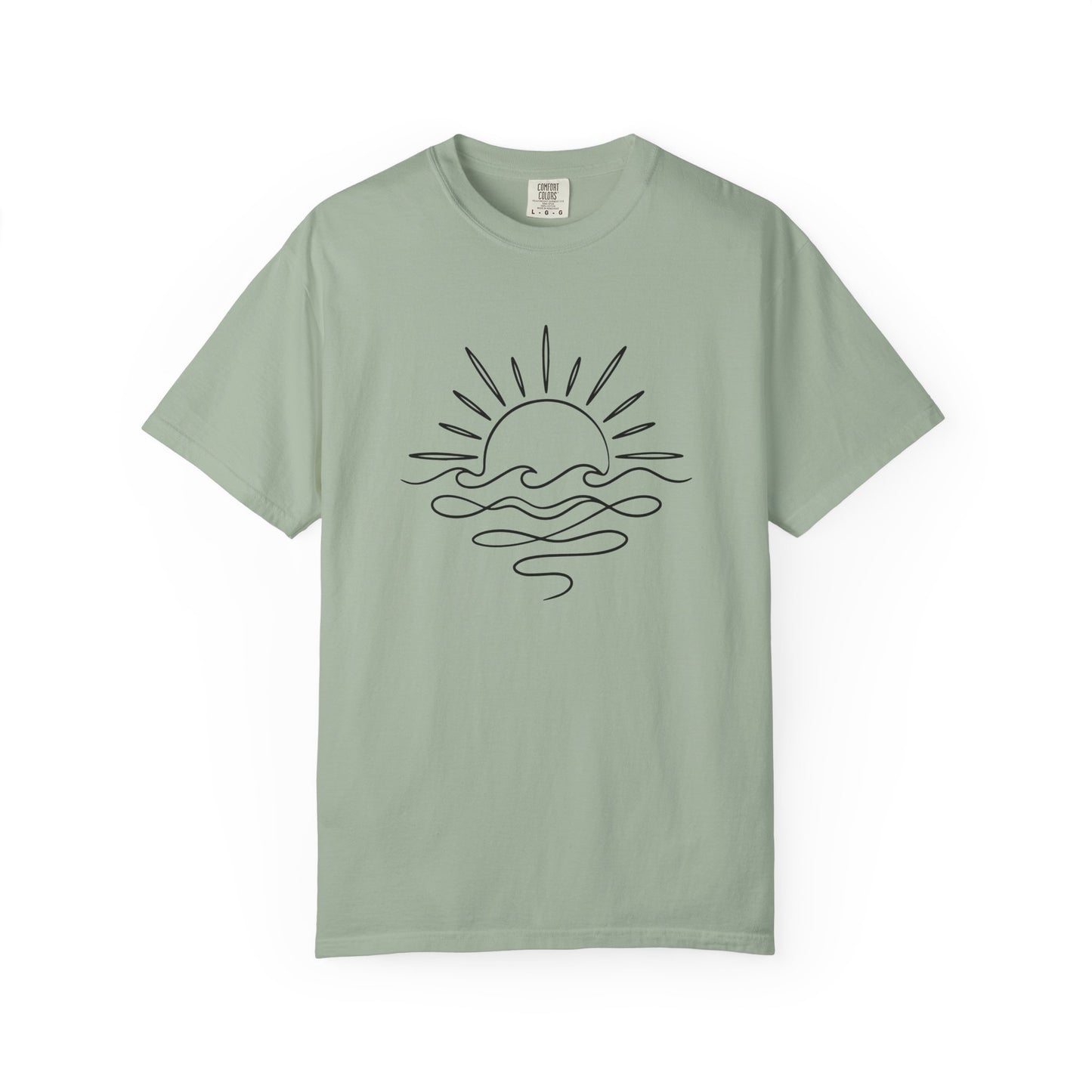 Boho Sunrise Line Art T-Shirt