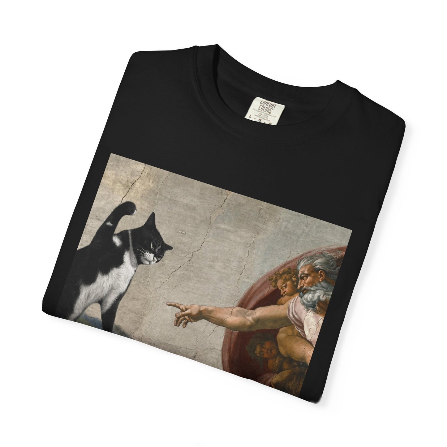The Creation of Cat - Renaissance Parody T-Shirt