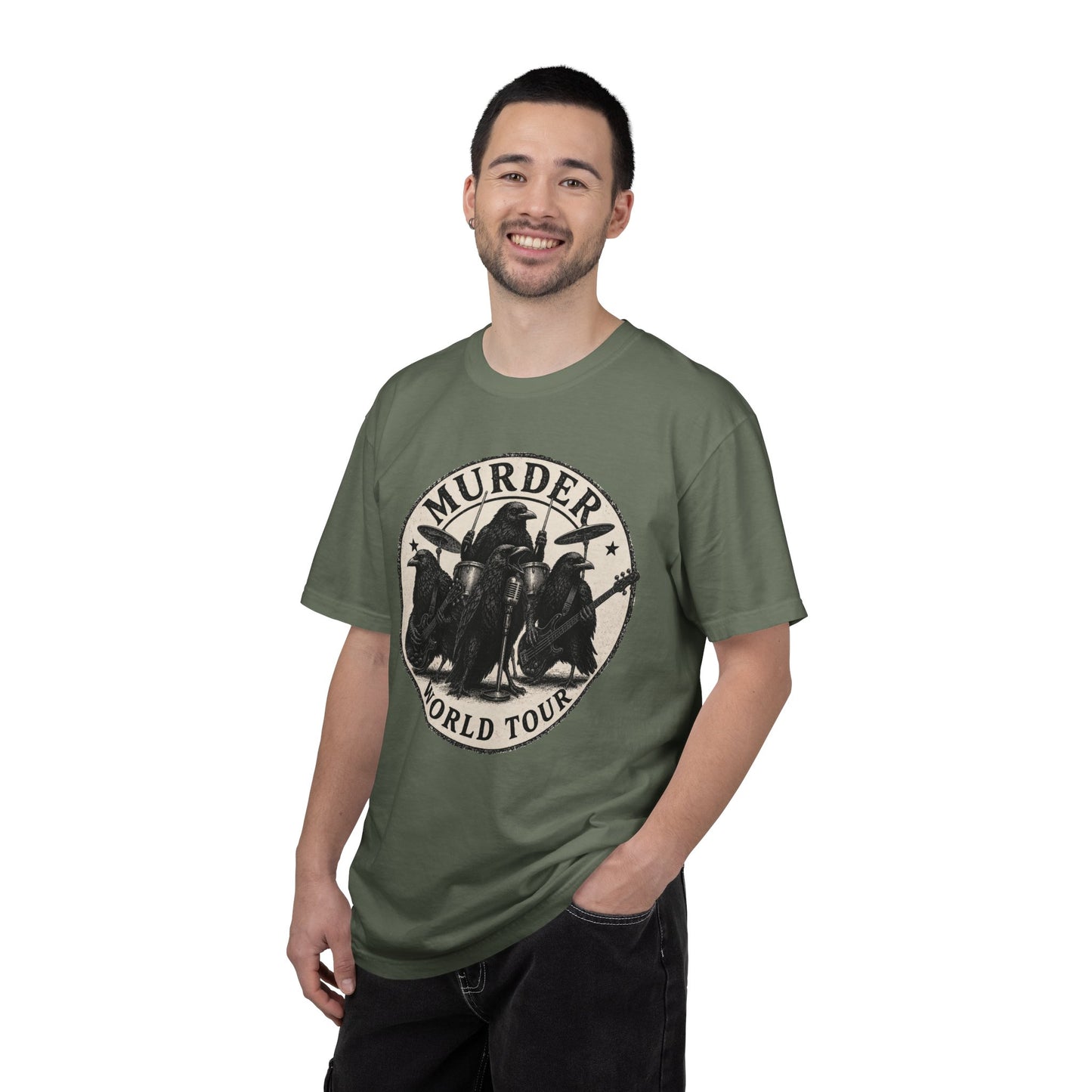 Murder World Tour Crow T-Shirt | Funny Crow Graphic Tee
