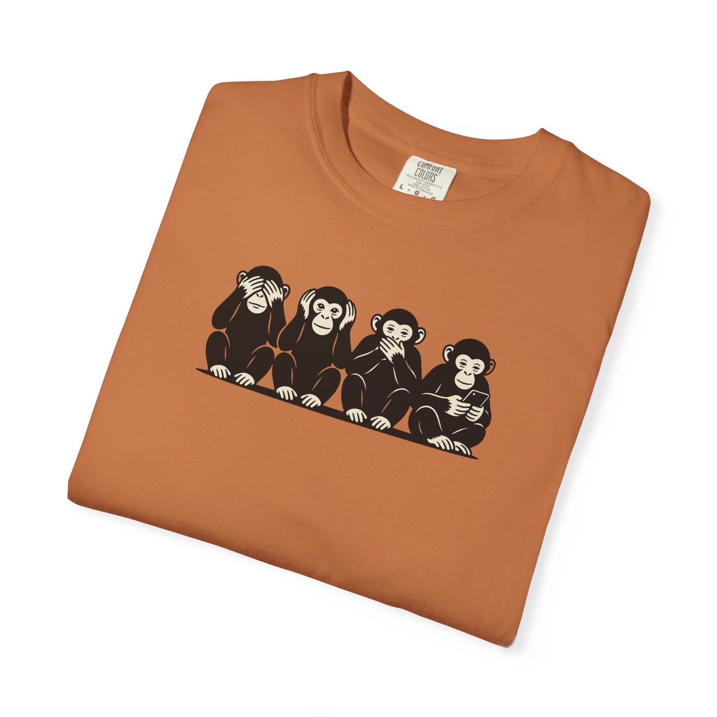 Modern Monkeys Shirt | See Hear Speak Scroll Tee | Funny Social Media Shirt | Monkey Graphic Tee | Introvert Humor Shirt