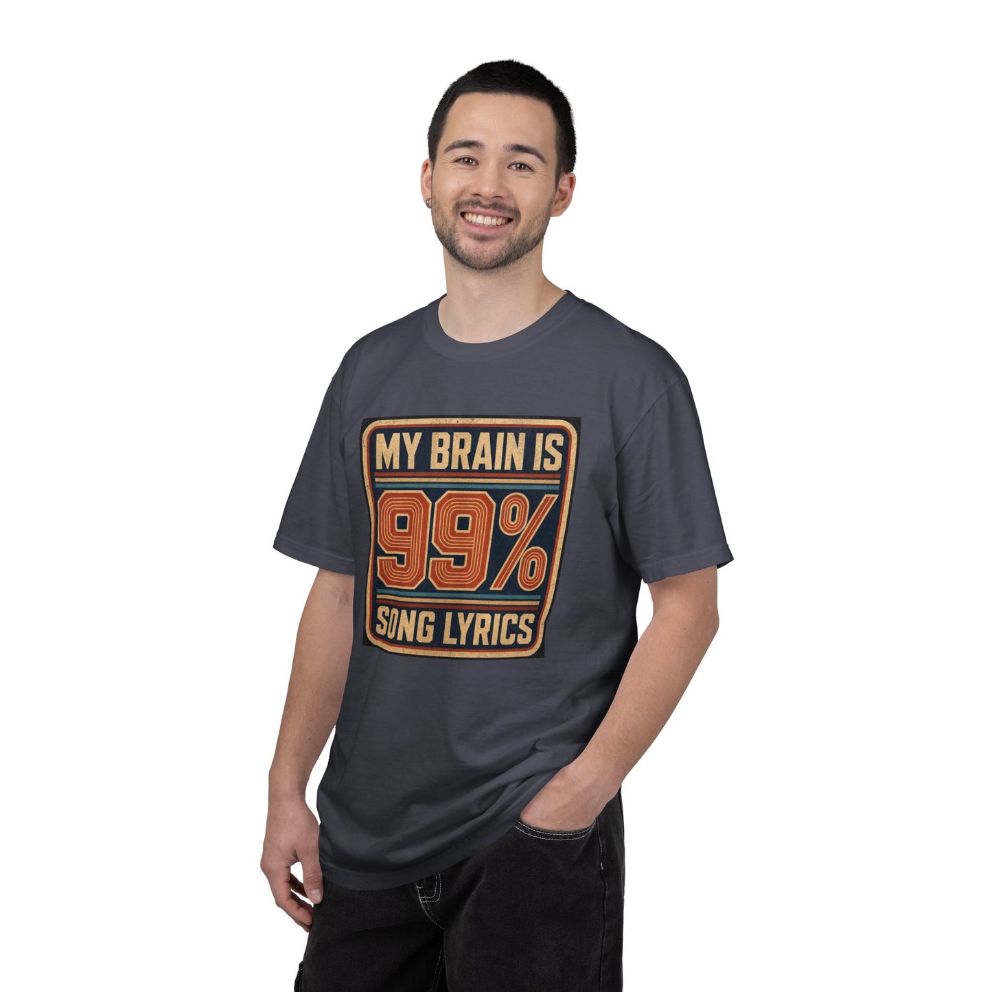 T-Shirt — "My Brain Is 99% Song Lyrics" Retro Music Lover Tee