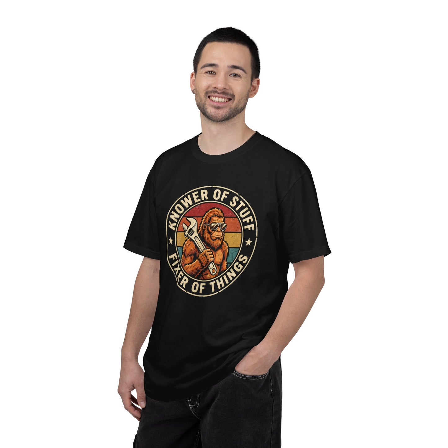 Knower of Stuff Fixer of Things Shirt, Funny Bigfoot Handyman Gift