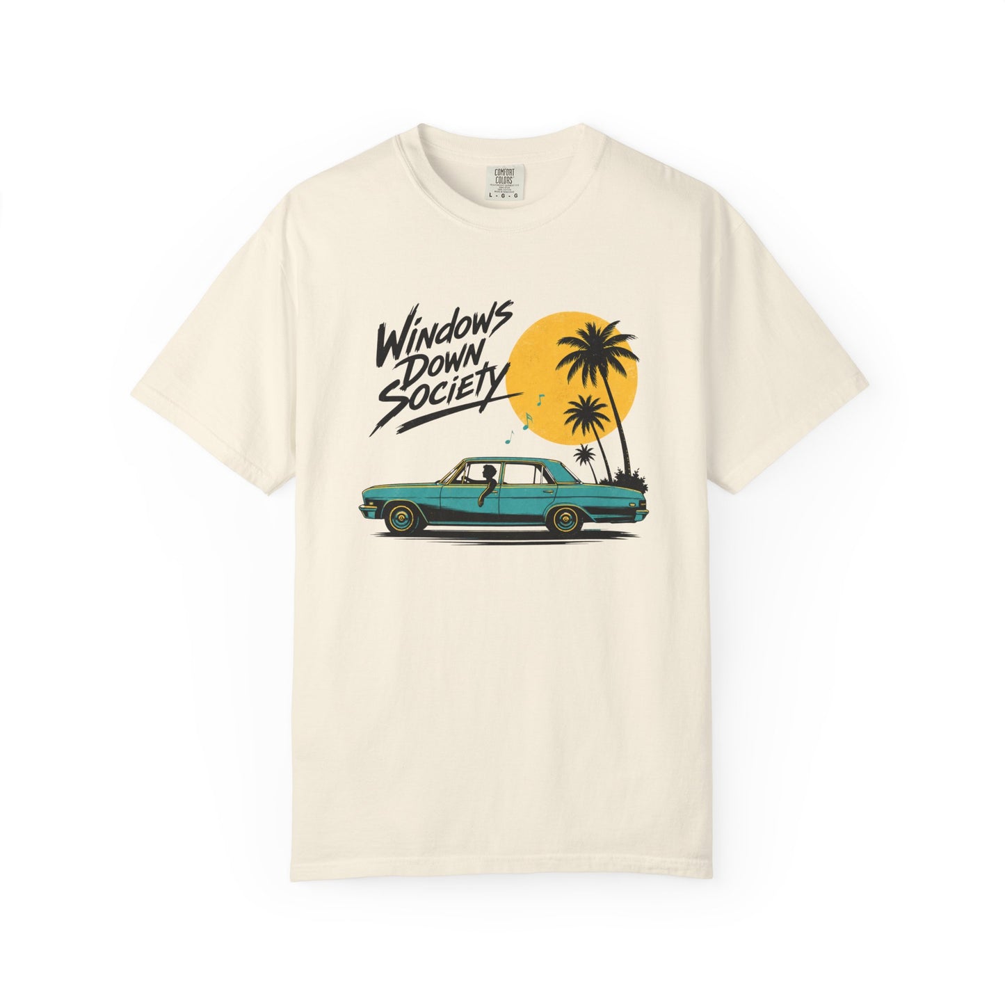 Windows Down Society T-Shirt, Vintage Road Trip Graphic Tee