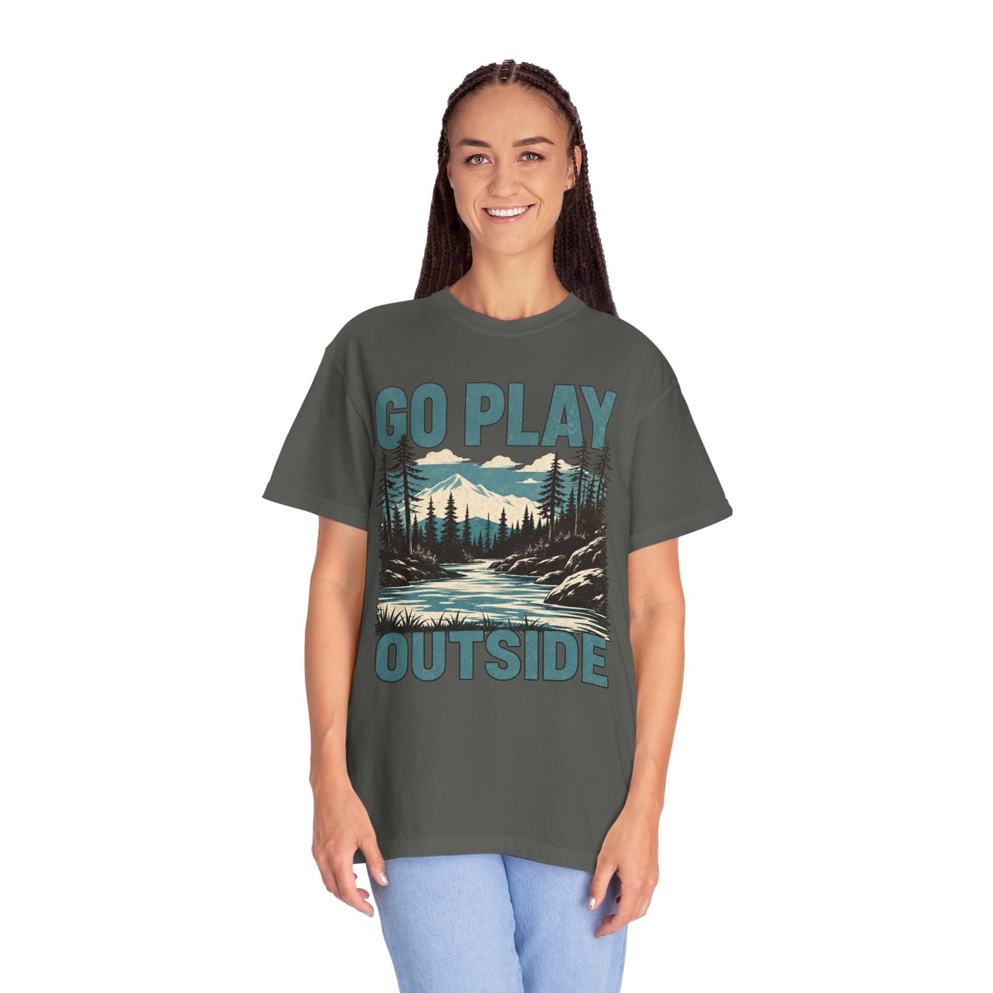 Go Play Outside Graphic T-Shirt — Outdoor Adventure Nature Tee