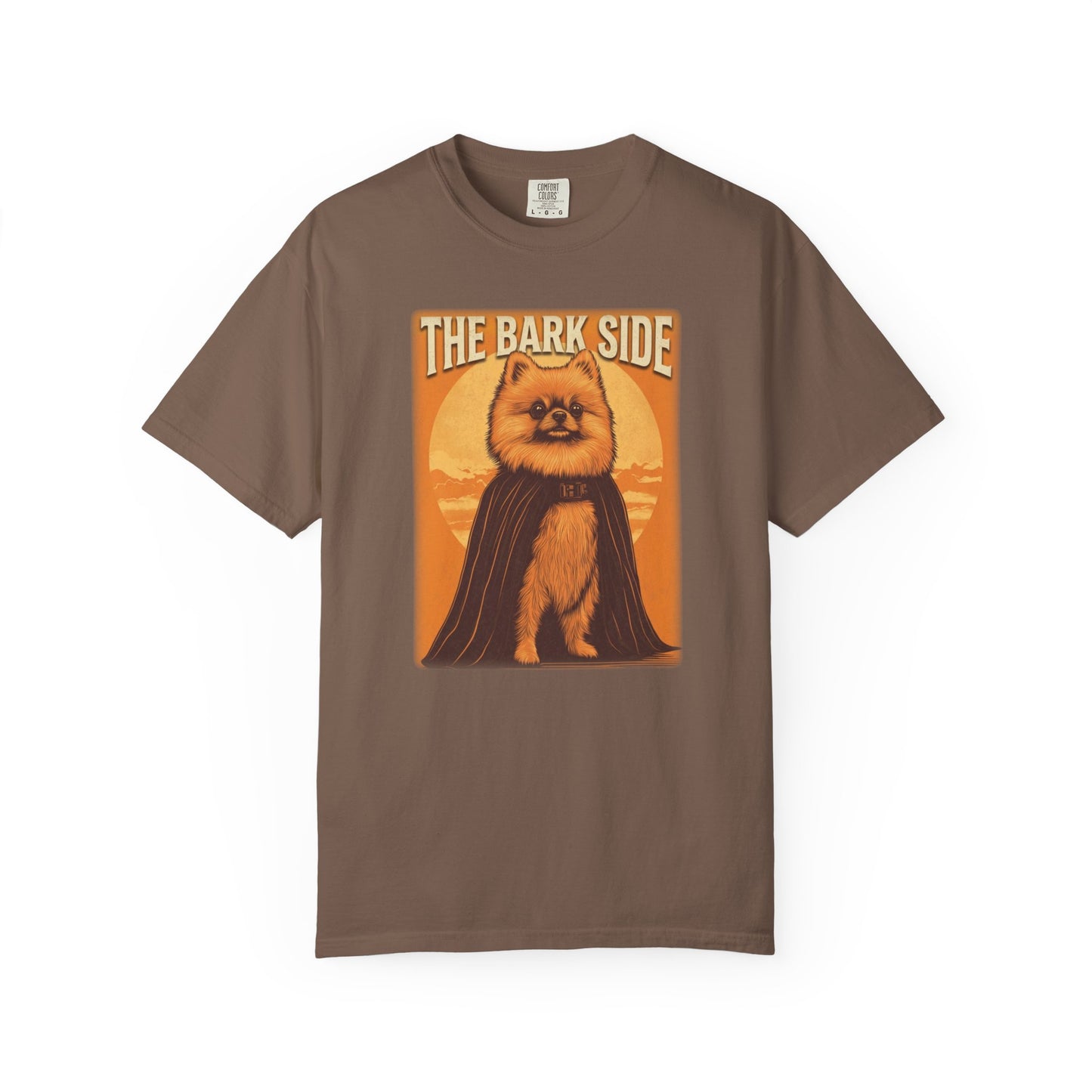 The Bark Side Funny Pomeranian Star Wars Inspired Dog T-Shirt | Cute Retro Dog Lover Tee