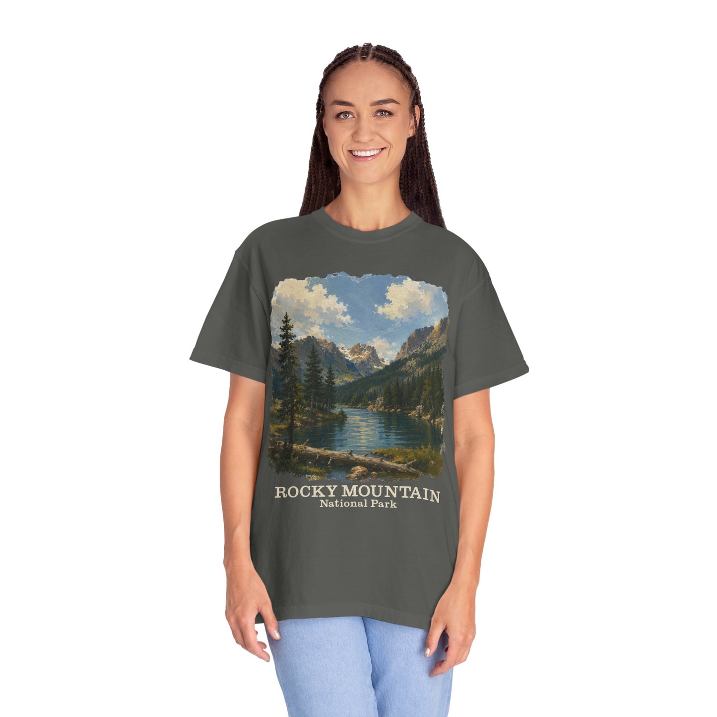 Rocky Mountain National Park T-Shirt — Scenic Lake Vintage Nature Tee
