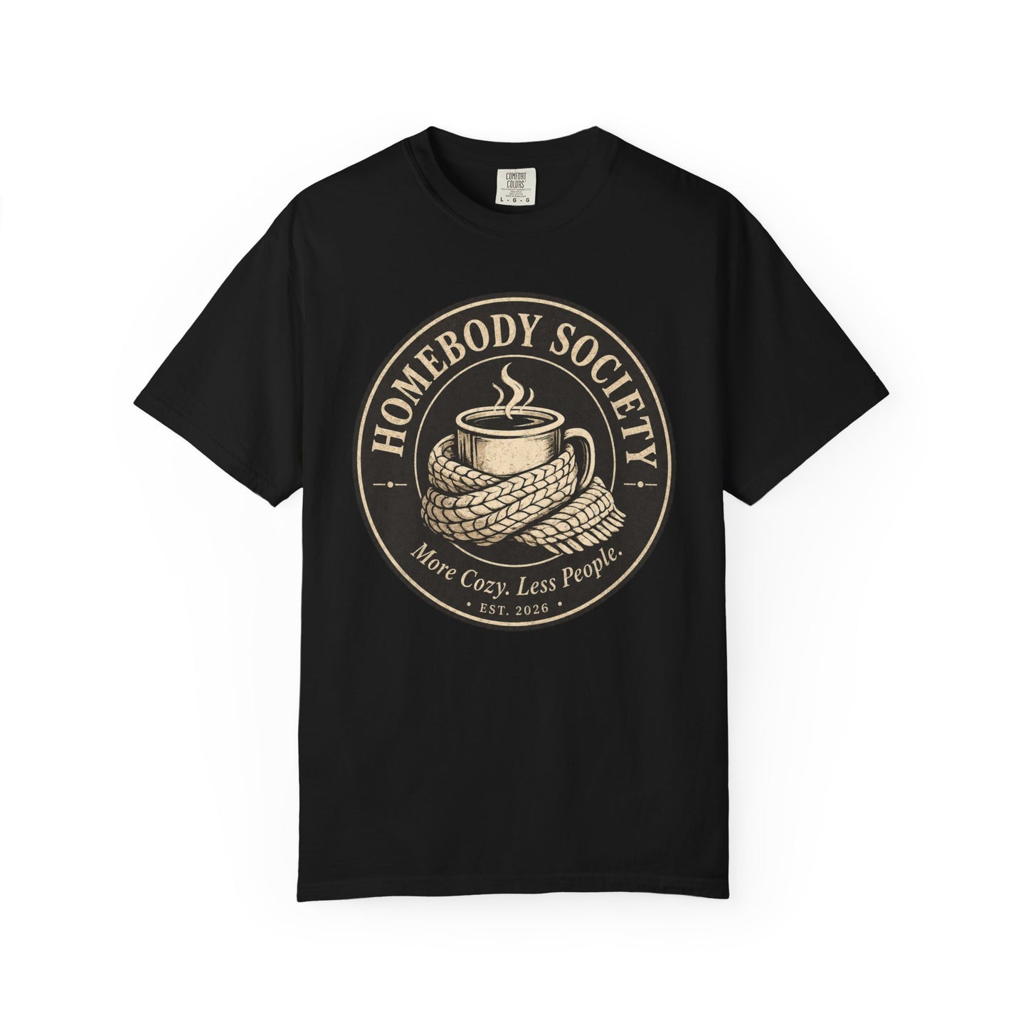 Homebody Society T-Shirt — "More Cozy, Less People" Vintage Distressed Introvert Tee