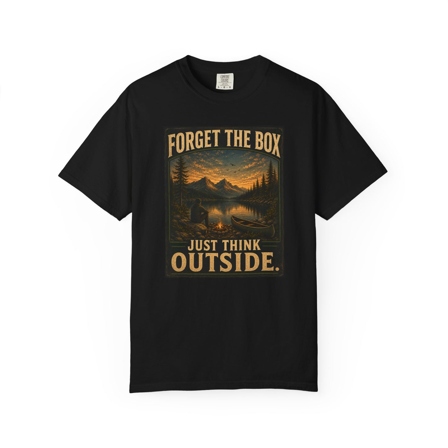 Forget the Box "Think Outside" Camping Hiking T-Shirt