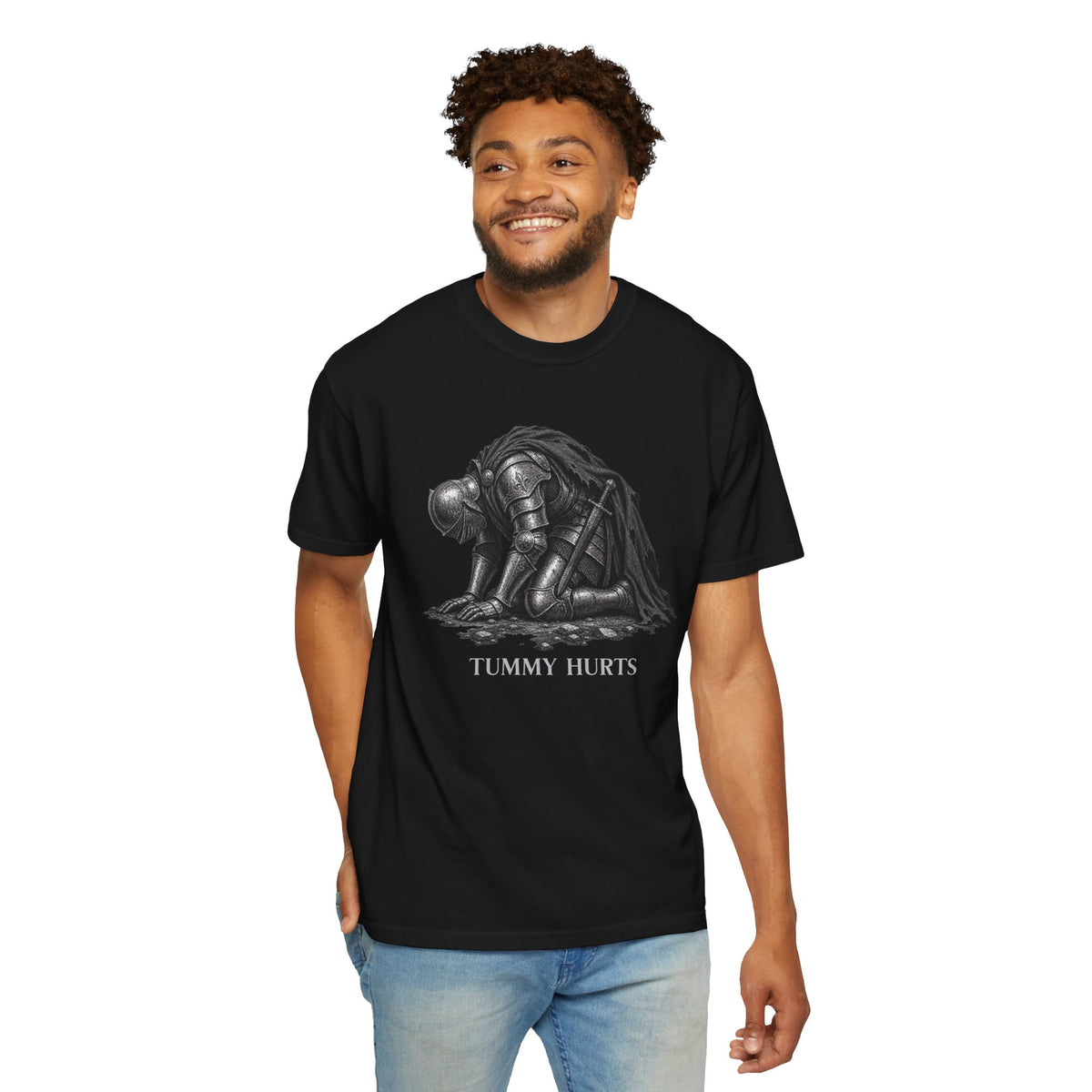 Tummy Hurts Medieval Knight Funny Fantasy Shirt