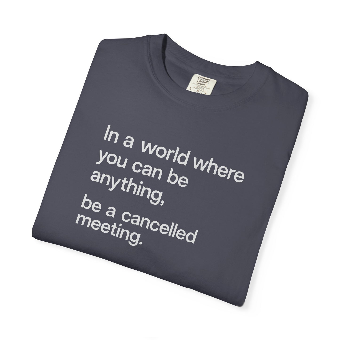 Be a Cancelled Meeting Shirt | Funny Introvert T-Shirt | Office Humor Tee | Minimalist Graphic Shirt