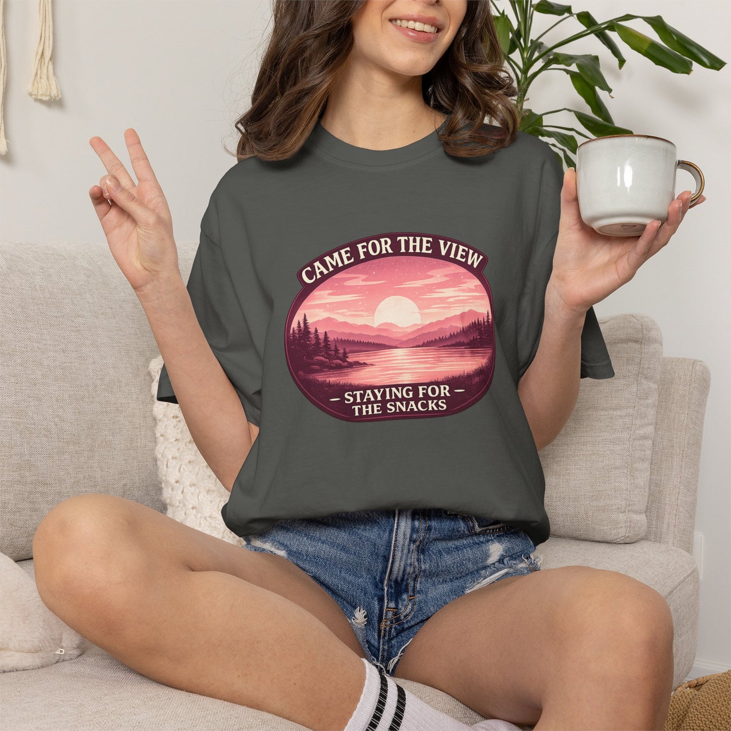Came for the View, Staying for the Snacks Lake T-Shirt