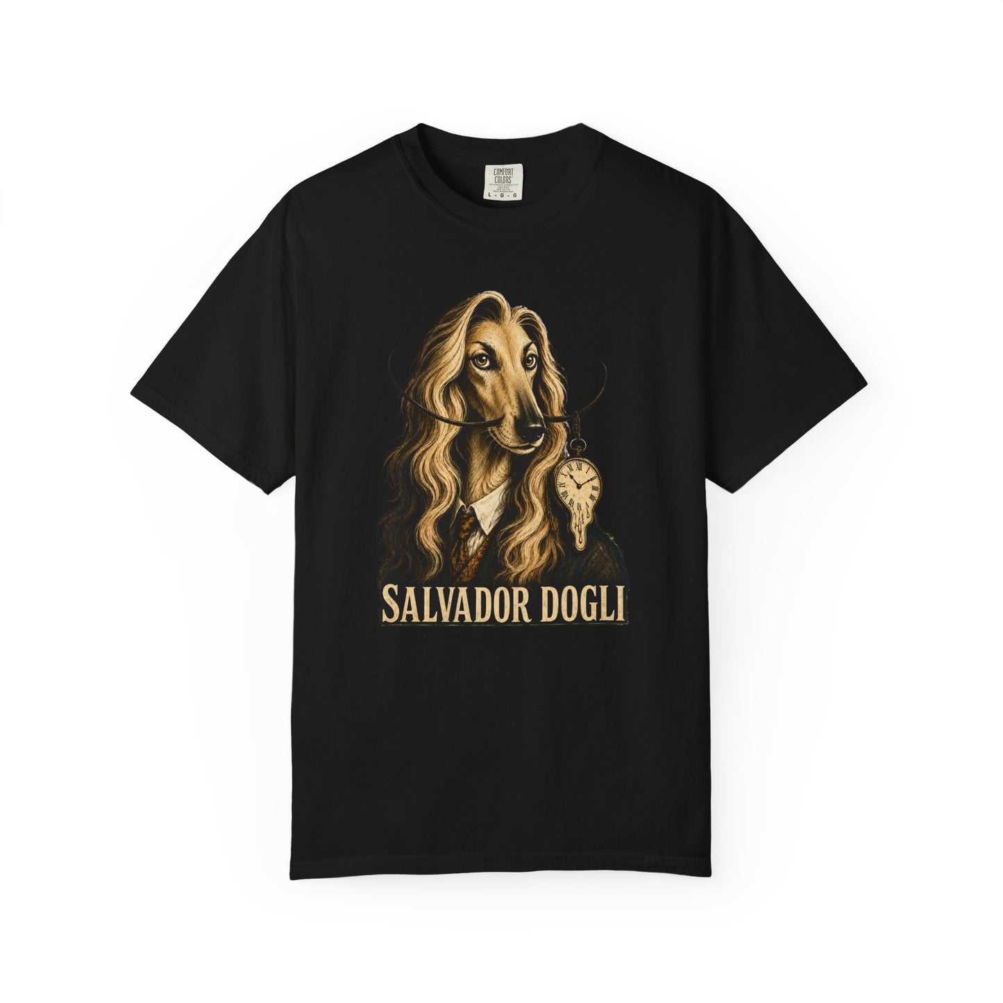 Salvador Dogli Art Tee — Surreal Afghan Hound Graphic T-Shirt