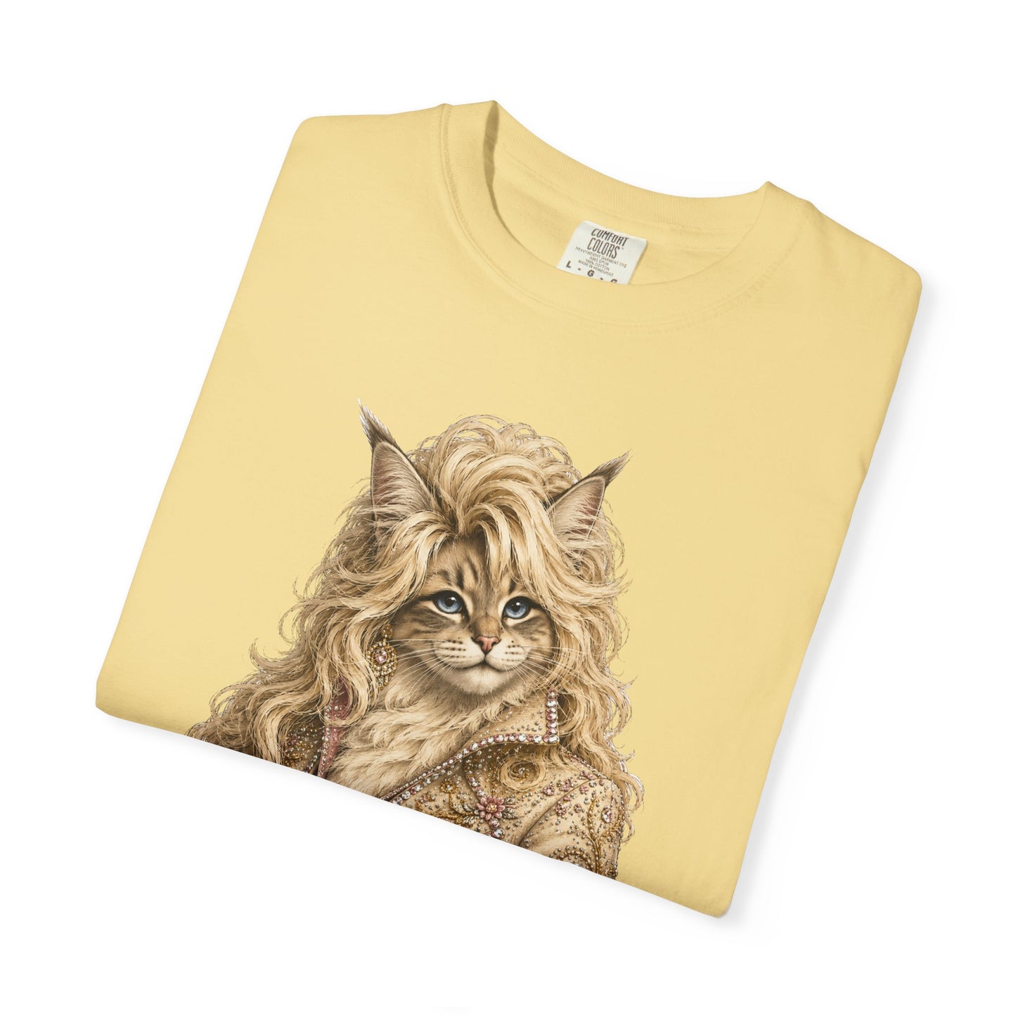 Dolly Purrton Cat Shirt | Funny Country Cat T-Shirt | Vintage Western Cat Lover Graphic Tee | Comfort Colors®