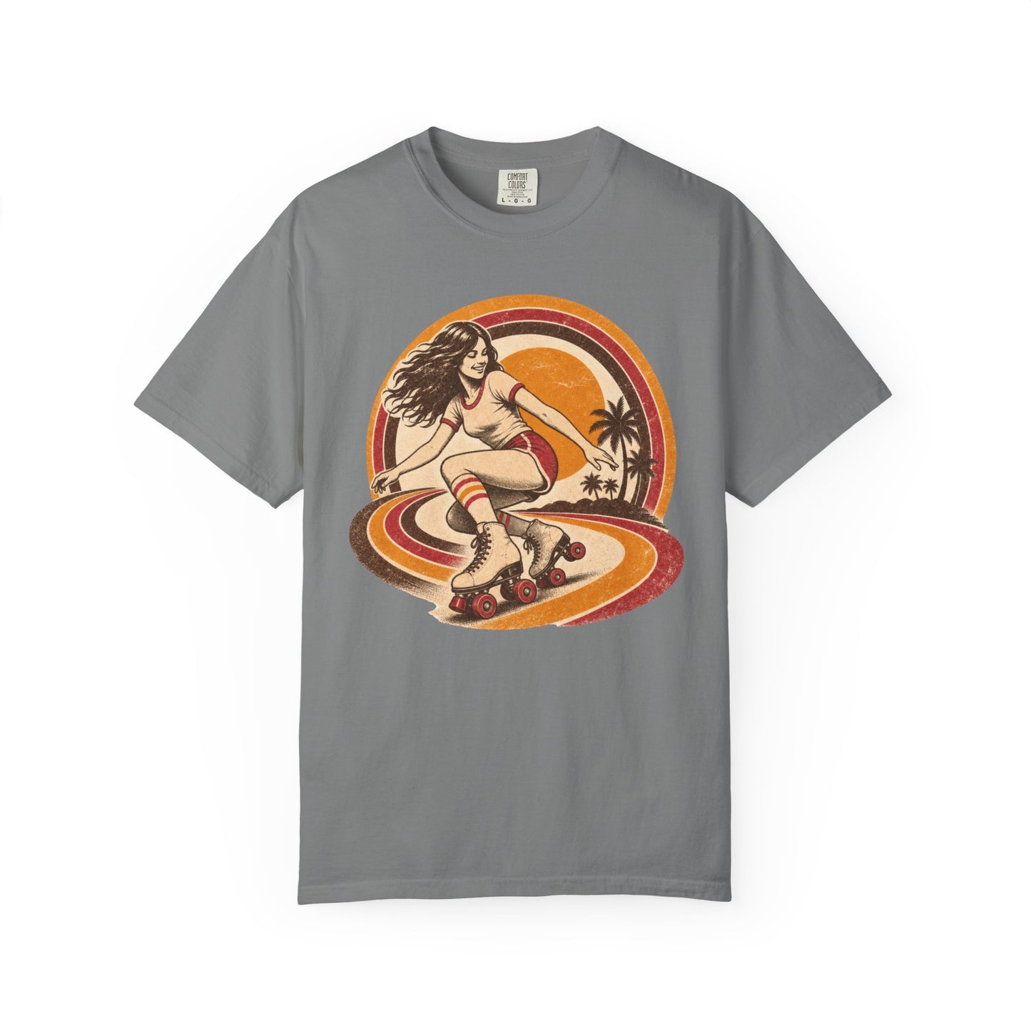 Retro Roller Skating Shirt | Vintage 70s Roller Skate Graphic Tee | Retro Disco Skater Comfort Colors® T-Shirt