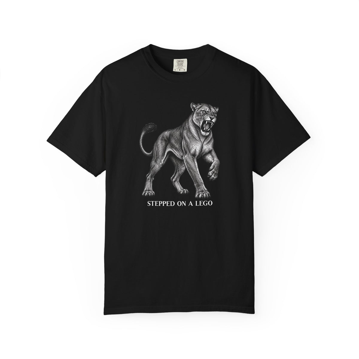 Stepped on a Lego Funny Vintage Lioness Animal Tee