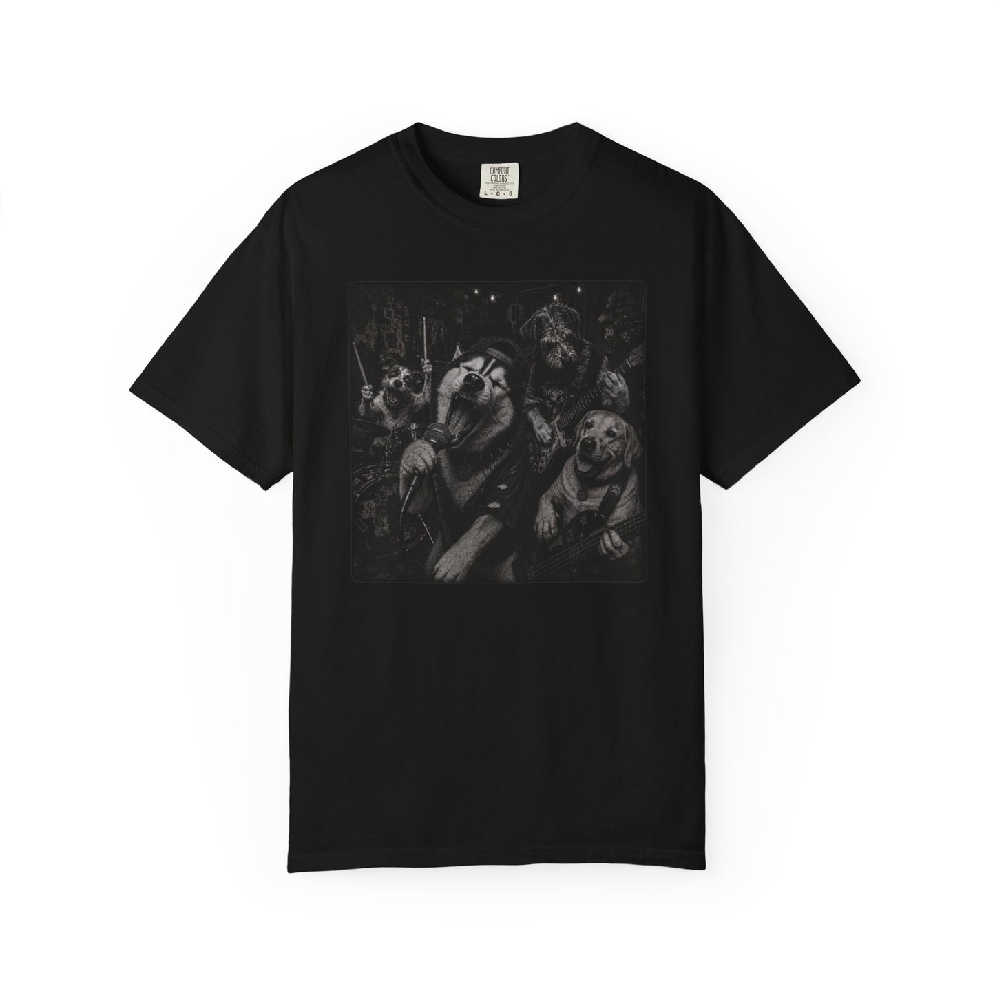Garage Band Dogs T-Shirt | Funny Dog Music Graphic Tee