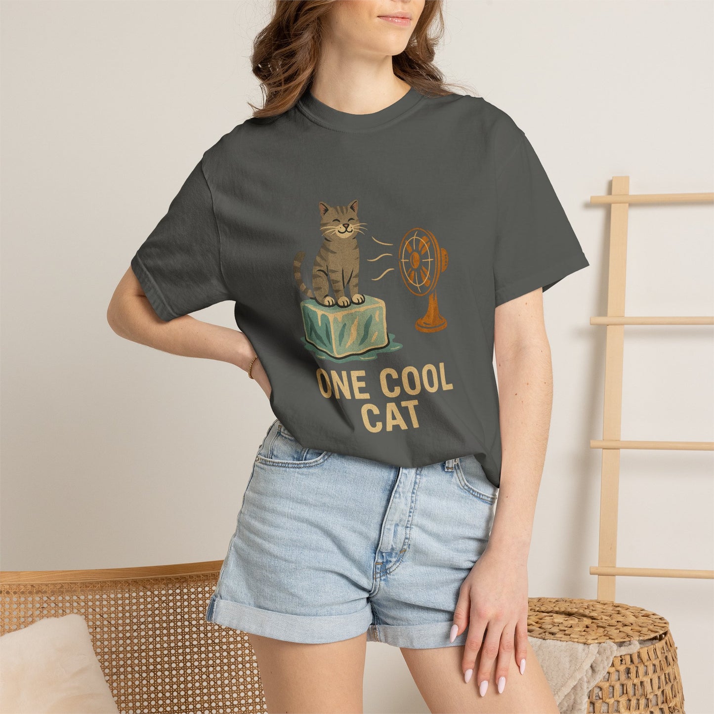 One Cool Cat T-Shirt — Funny Cat on Ice Graphic Tee