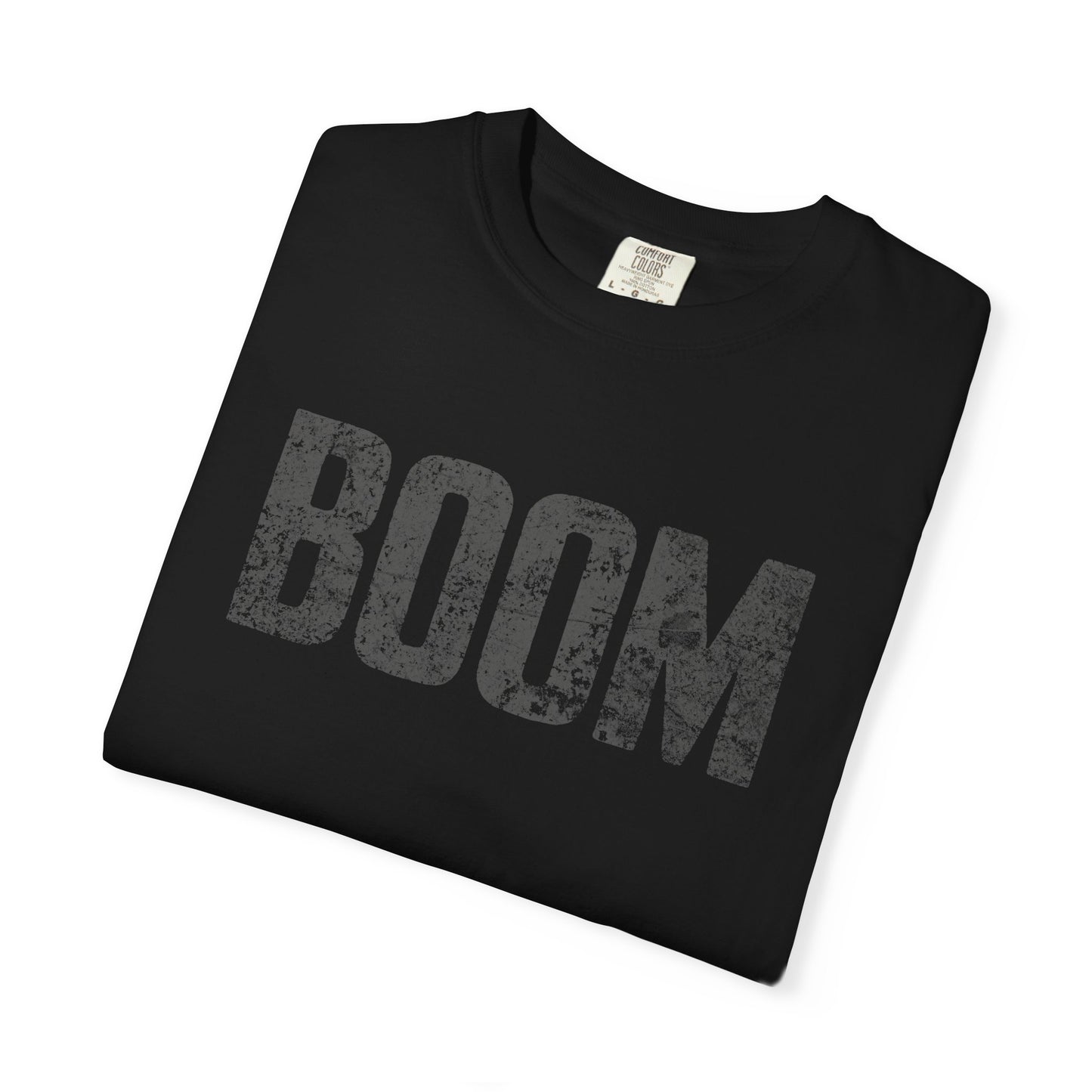 BOOM Graphic T-Shirt — Vintage Distressed Statement Tee