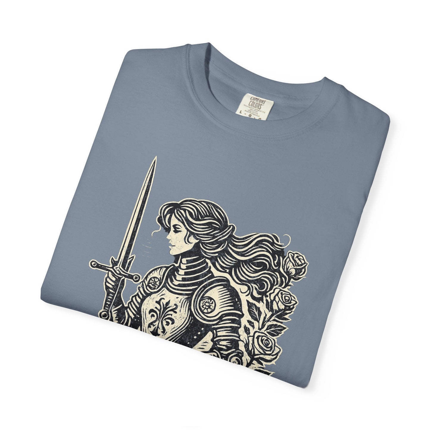 'Never Needed Rescuing' Feminist Female Knight Armor Graphic Tee