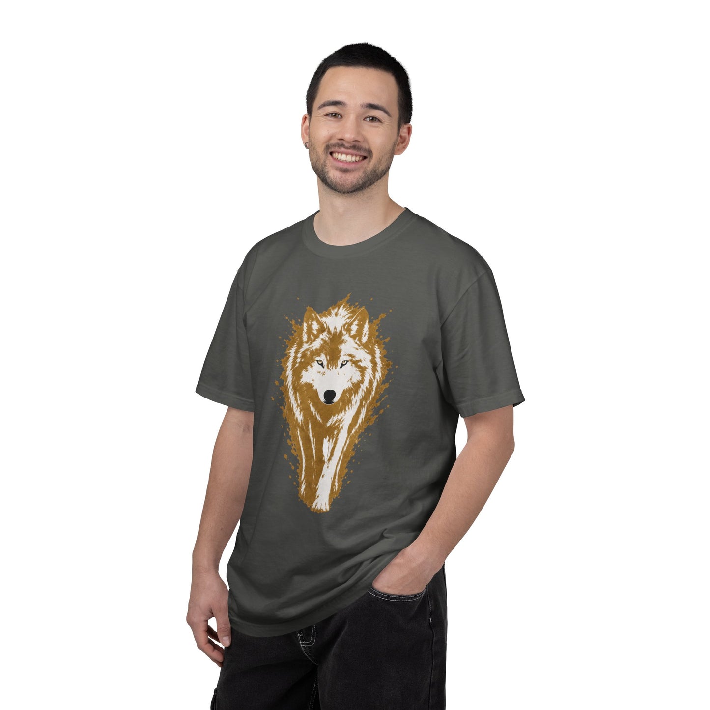 Wolf Graphic T-Shirt — Rustic Walking Wolf Nature Tee