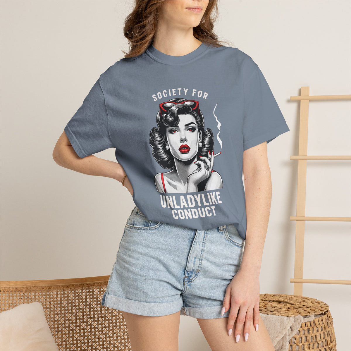 Society for Unladylike Conduct Vintage Feminist Graphic T-Shirt