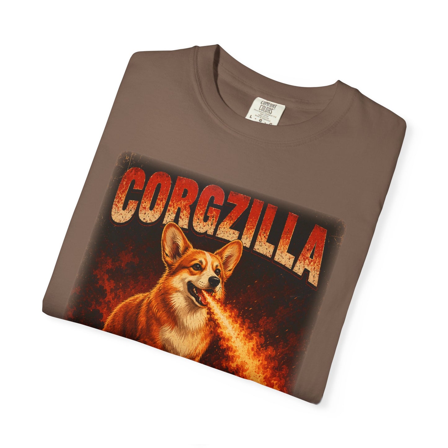 Corgzilla T-Shirt — Fire-Breathing Corgi Monster City Poster Tee