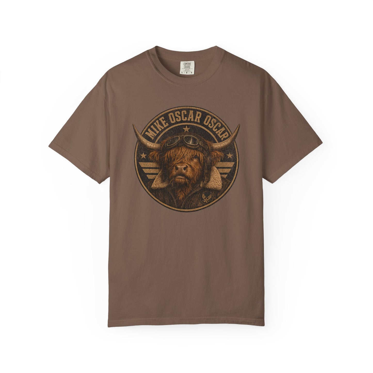 Mike Oscar Oscar Shirt, Funny Highland Cow Phonetic Military Shirt