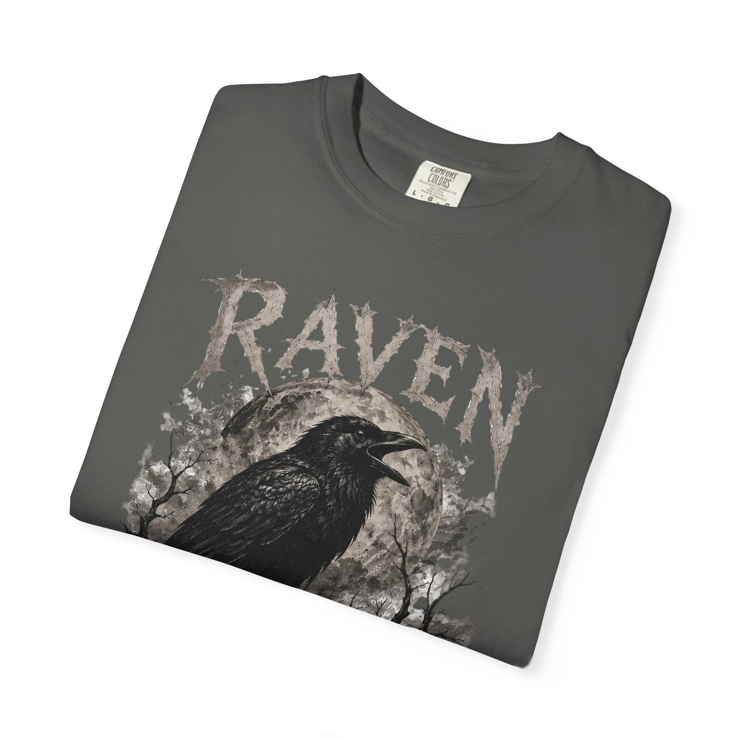 Raven Lunatic T‑Shirt — Gothic Crow Graphic Dark Nature Graphic Tee