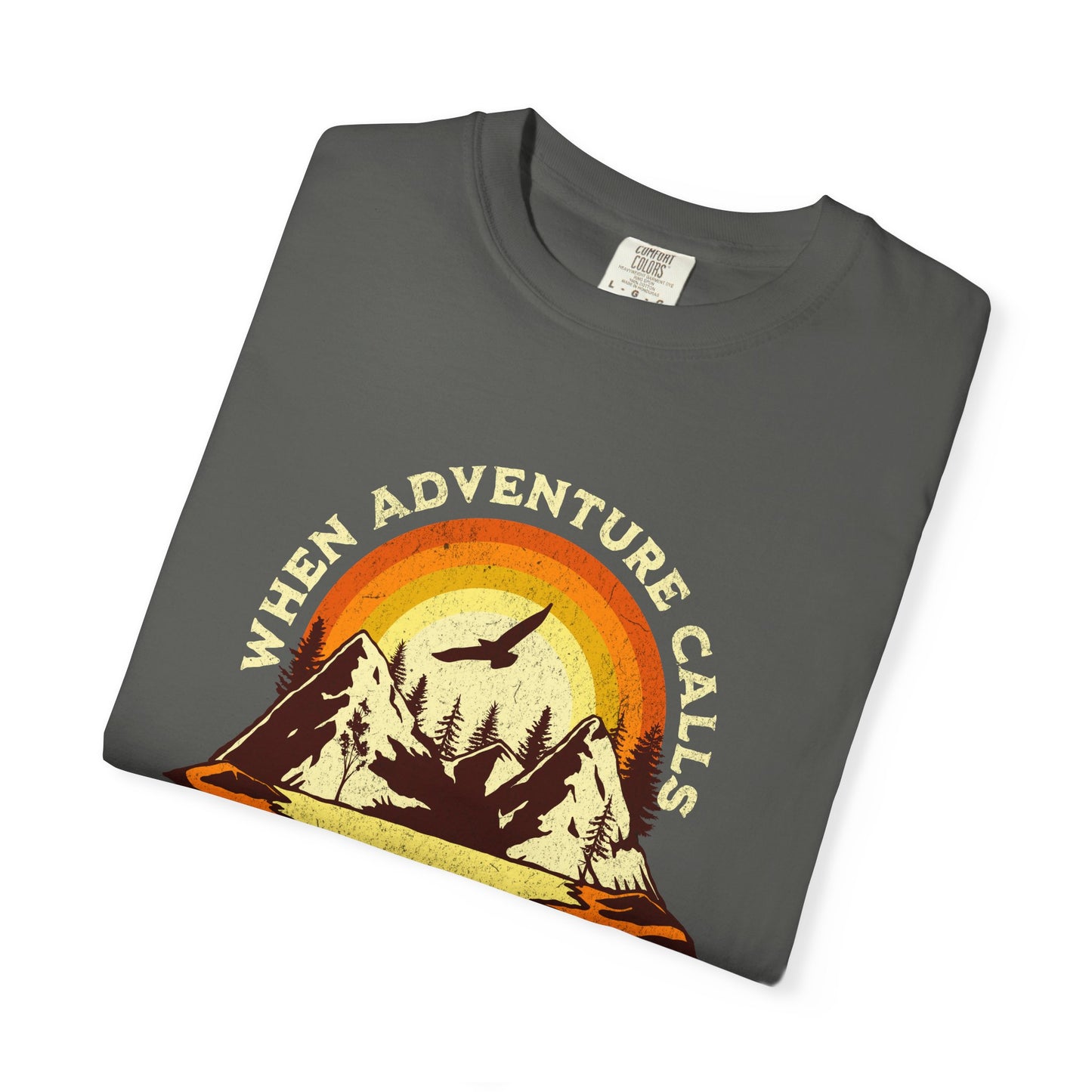 When Adventure Calls — Mountain Retro T-Shirt