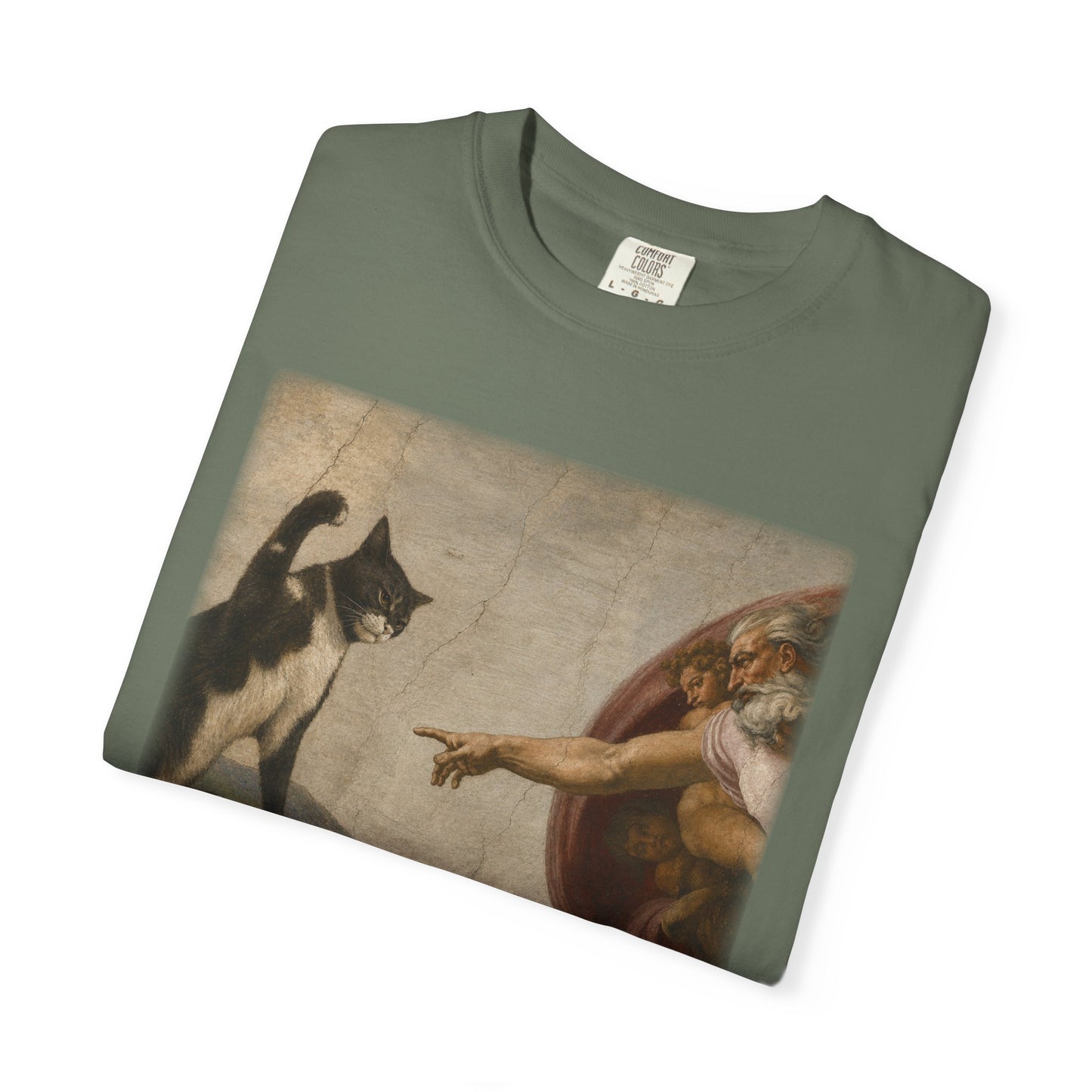 The Creation of Cat - Renaissance Parody T-Shirt