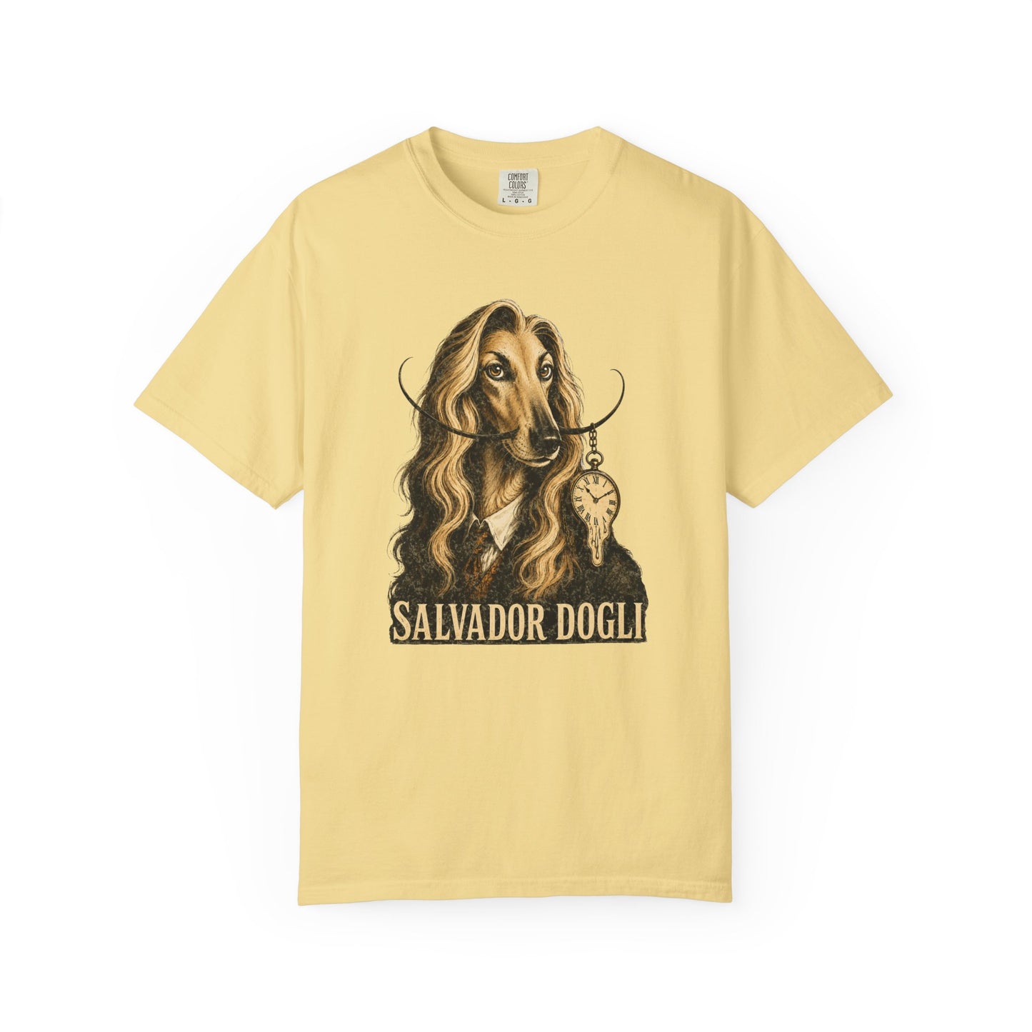 Salvador Dogli Art Tee — Surreal Afghan Hound Graphic T-Shirt